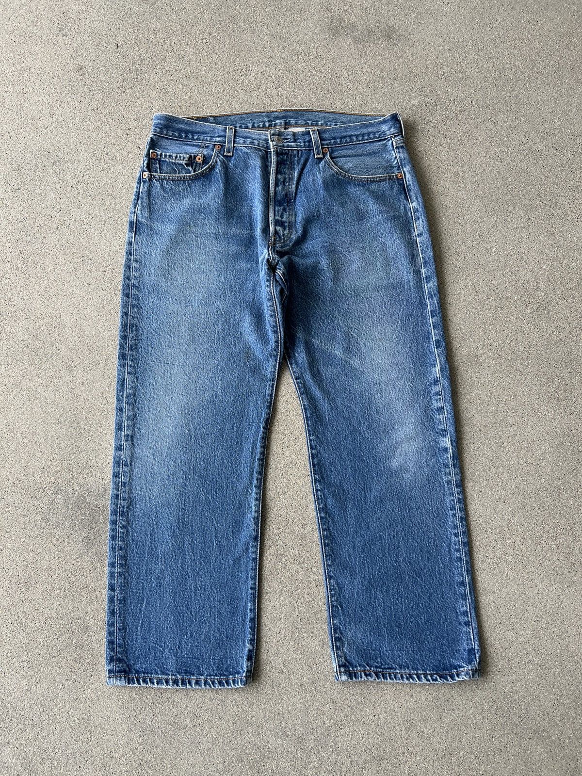 Levi's Vintage 2003 Med. Indigo Levi’s 501 Relaxed Fit Jeans Sz. 36 Size US 36 / EU 52 - 1 Thumbnail