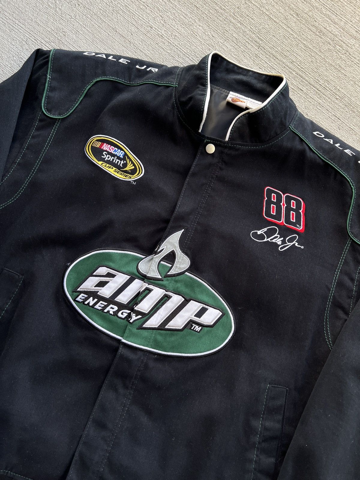 NASCAR × Vintage Vintage NASCAR Dale Earnhardt Jr Racing Bomber Jacket Size US XL / EU 56 / 4 - 2 Thumbnail