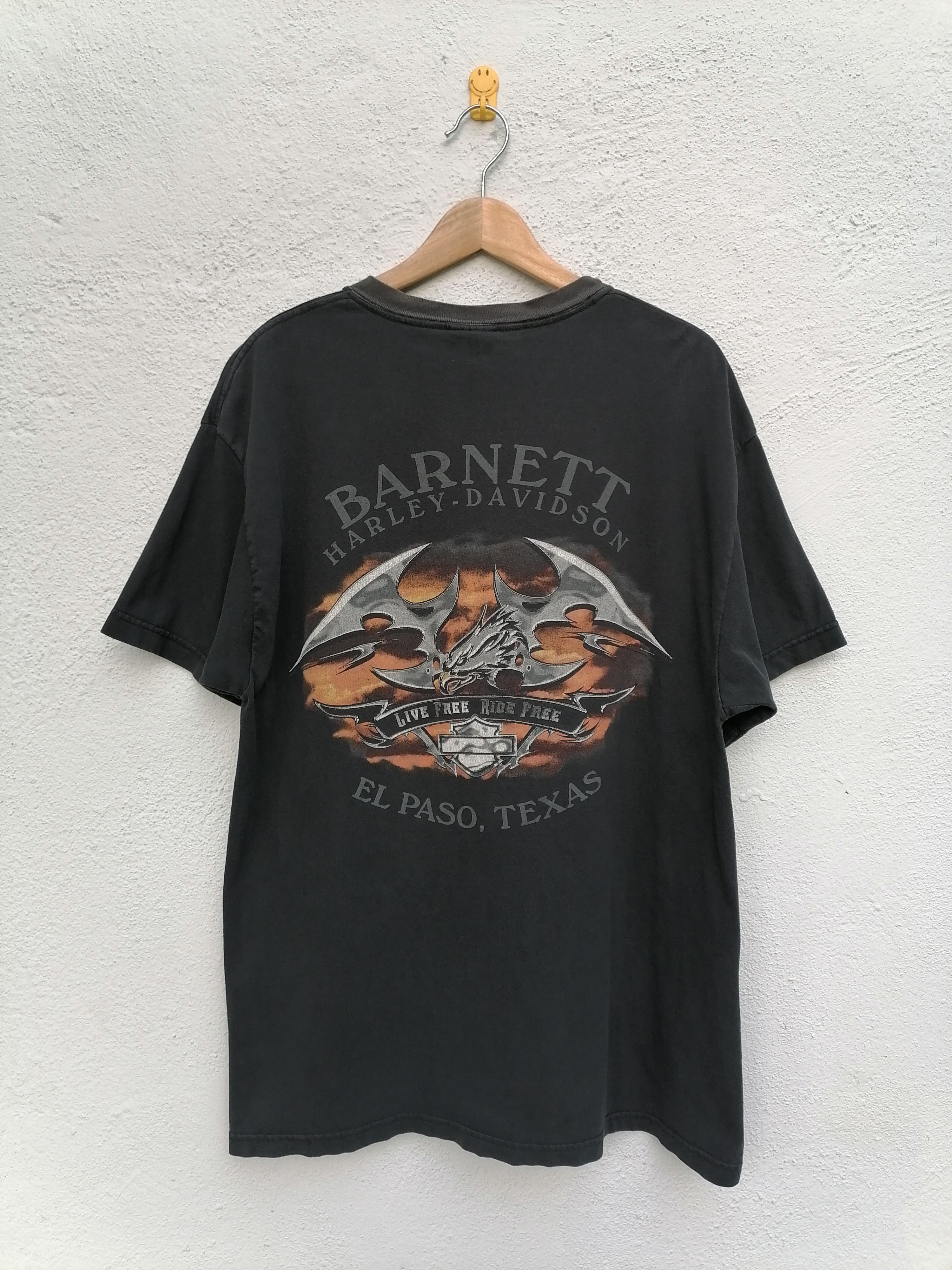 Harley Davidson × Vintage Vintage 90s Harley Davidson Barnett T-shirt Size US L / EU 52-54 / 3 - 1 Thumbnail