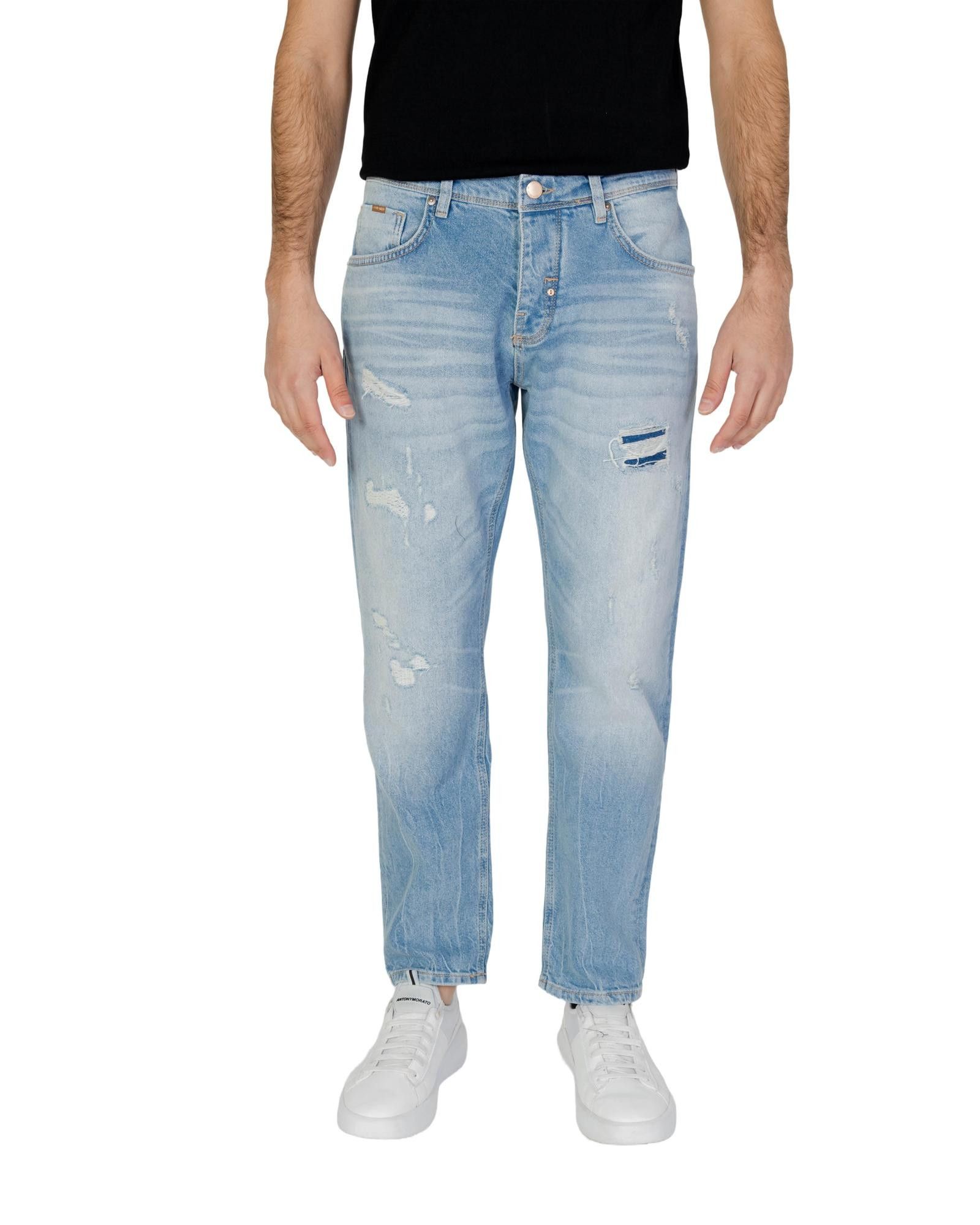 image of Antony Morato Cotton Jeans With Multiple Pockets in Blue, Men's (Size 32)