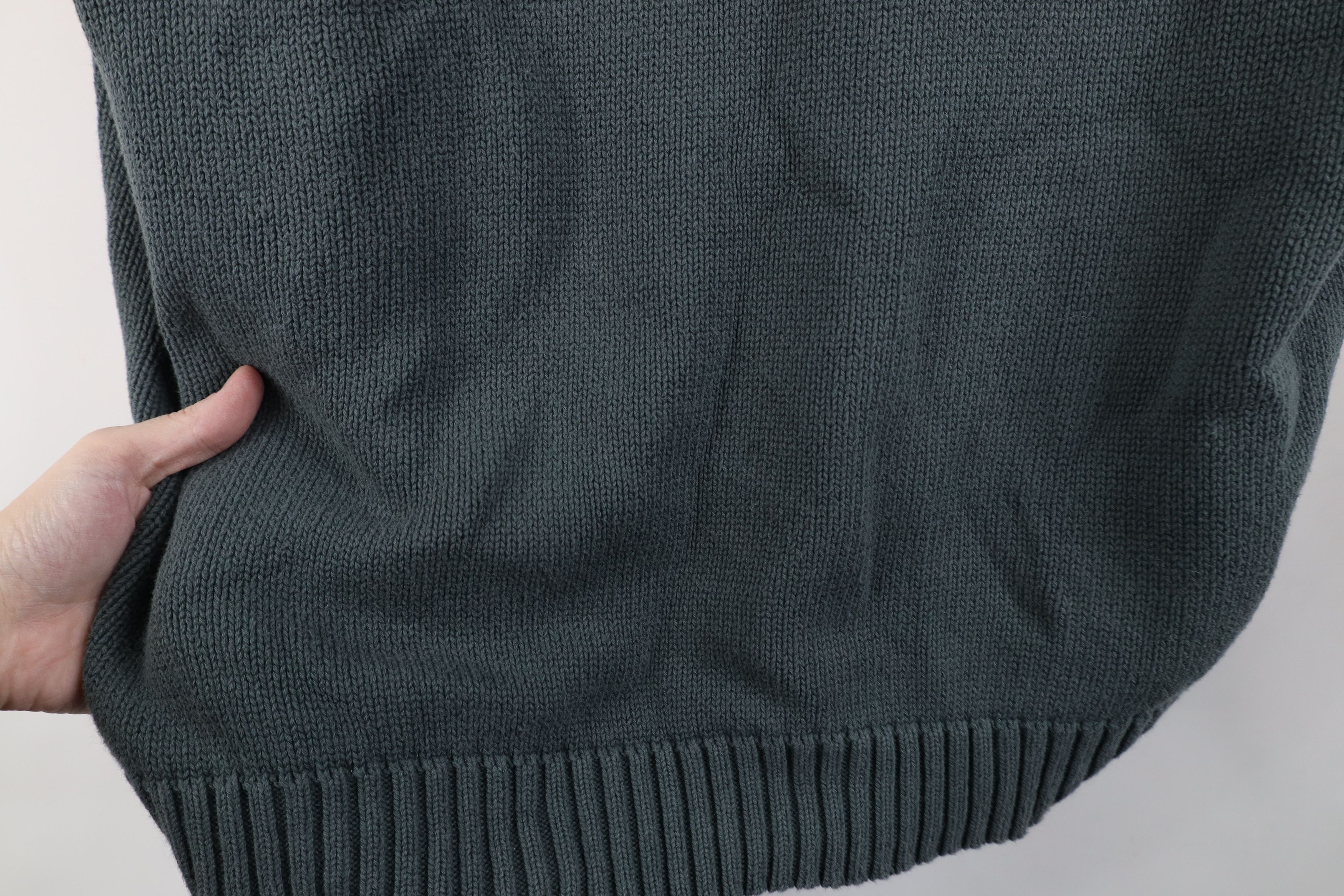 Gap Vintage 90s Gap Blank Cotton Knit V-Neck Sweater Vest Green Size US XL / EU 56 / 4 - 6 Thumbnail