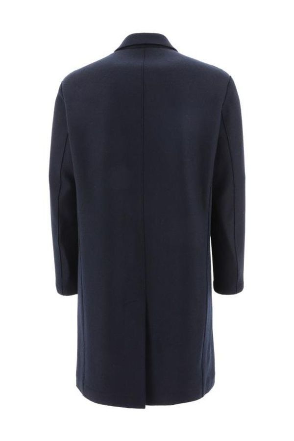 Harris Wharf London o1s22i1n1024 Single-Breasted Pressed Wool Coat in Blue Size US M / EU 48-50 / 2 - 2 Thumbnail
