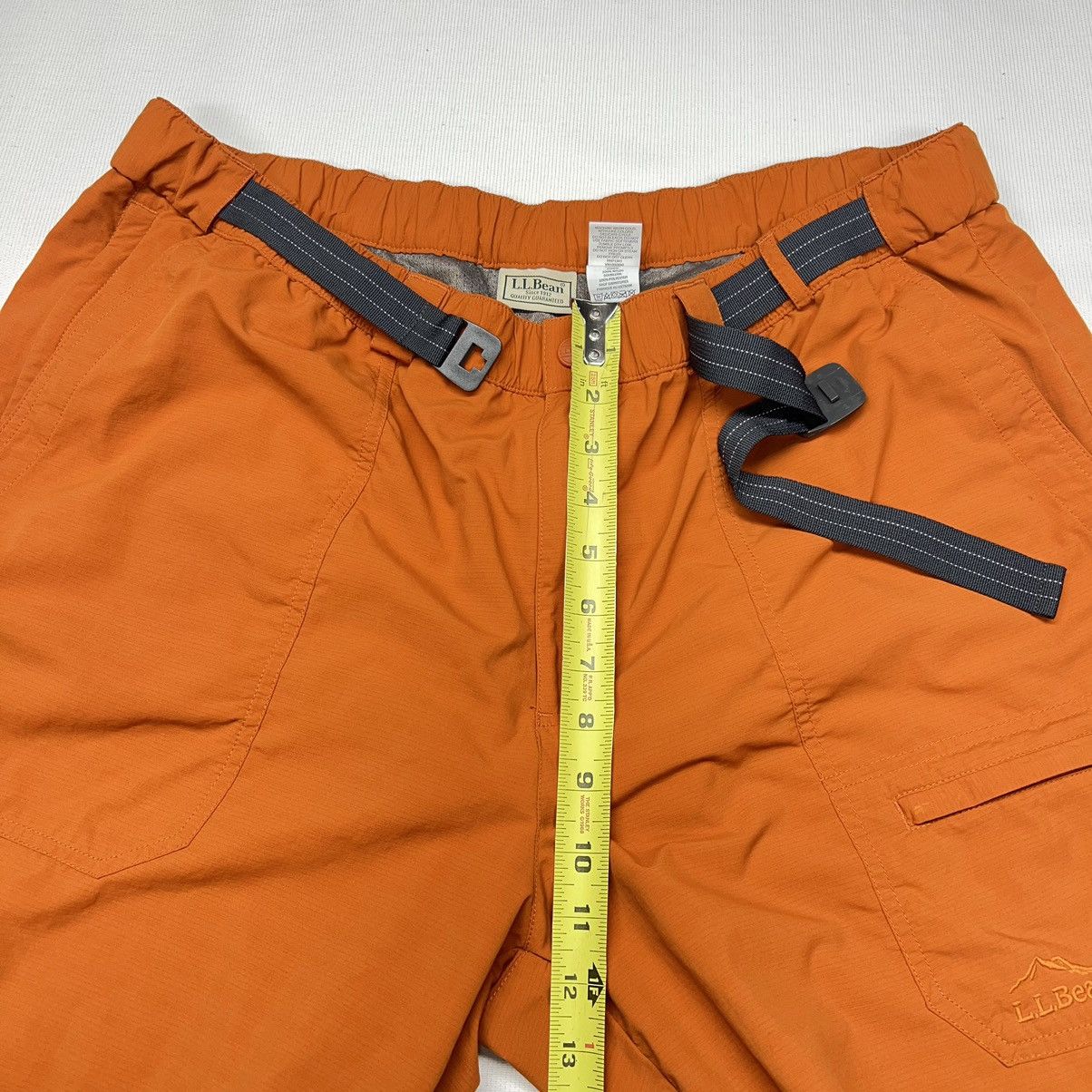 L.L. Bean × Vintage LL Bean Shorts Regular Orange Nylon Lined Belted Pockets Size US 36 / EU 52 - 19 Thumbnail