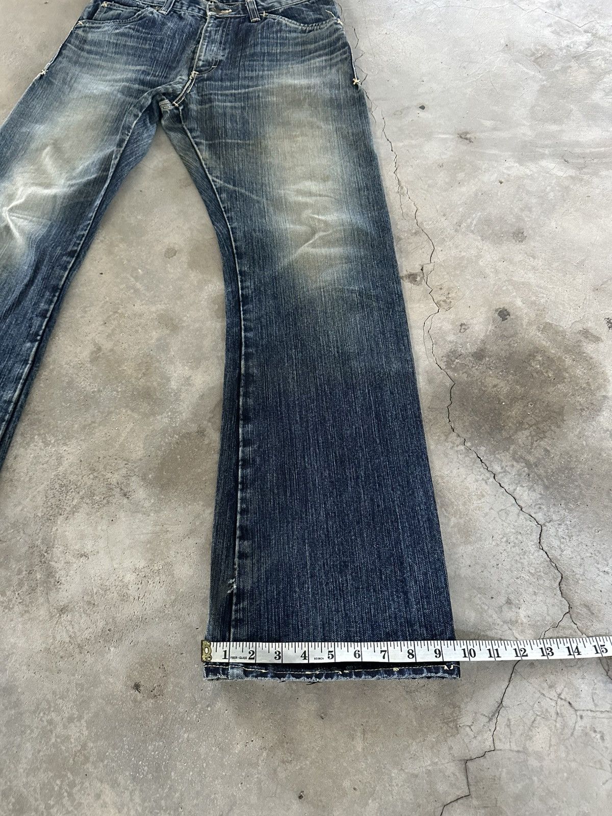 If Six Was Nine Flare Jeans Lee Riders Bootcut Denim Jeans Size US 31 - 8 Thumbnail
