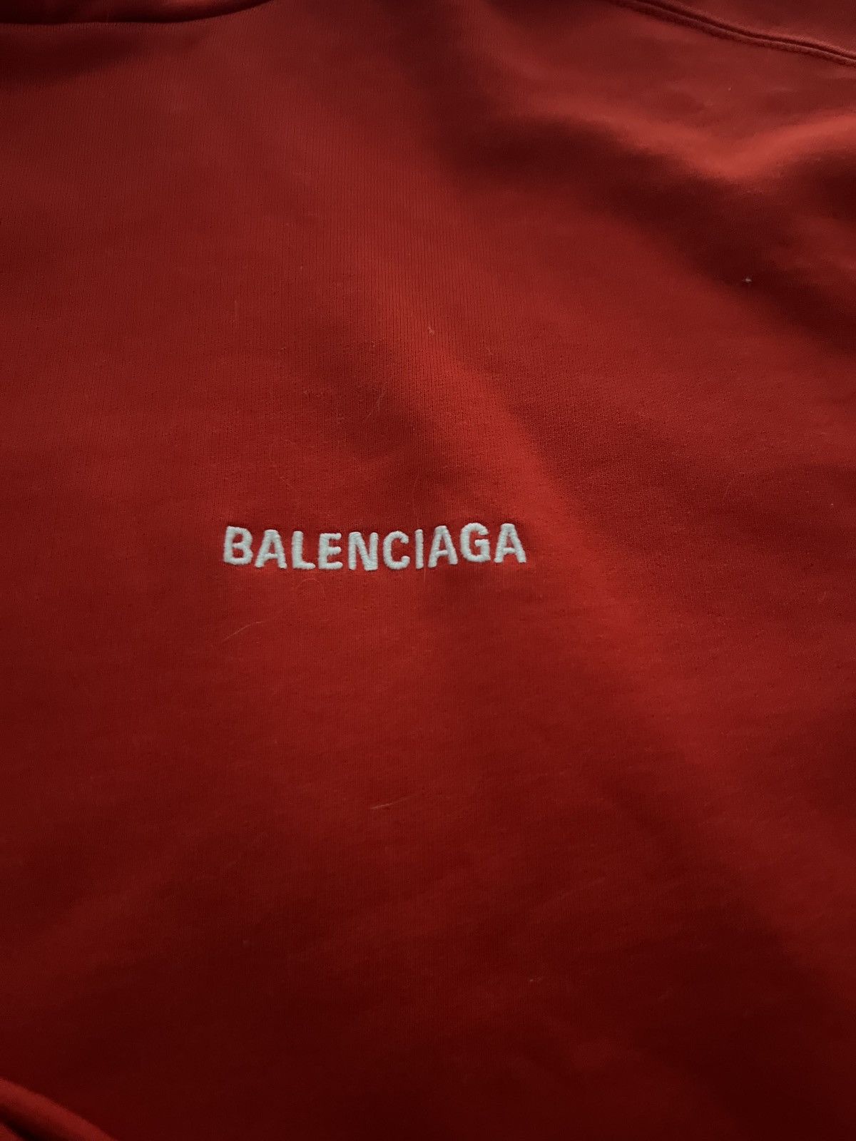 Balenciaga RED & WHITE BALENCIAGA HOODIE Size US L / EU 52-54 / 3 - 2 Thumbnail