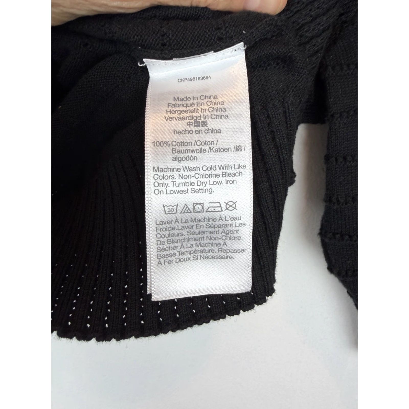 Madewell Madewell Sweater Womens Small Black Short Sleeve Open-Knit Pullover Top Size S / US 4 / IT 40 - 6 Thumbnail
