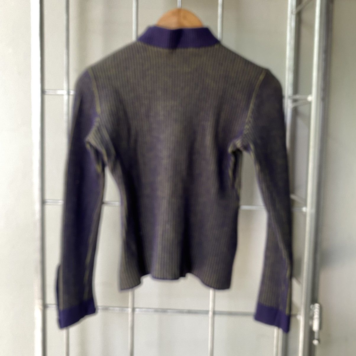 Givenchy GIVENCHY Purple Ribbed Knit Sweater Size XS / US 0-2 / IT 36-38 - 9 Thumbnail