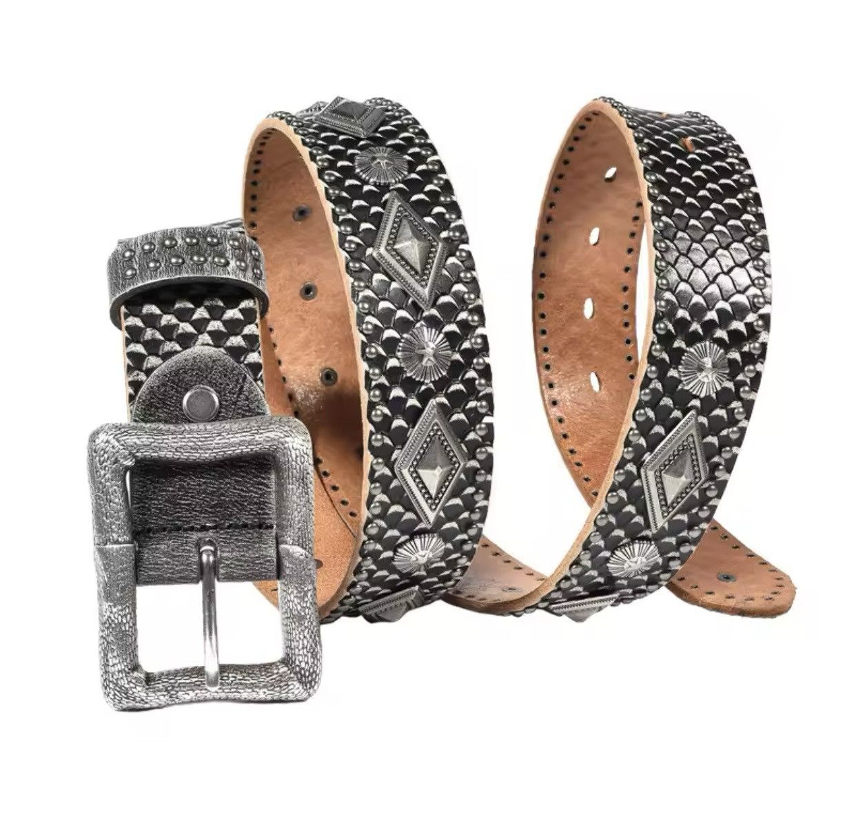 Japanese Brand × Leather × Vintage Dragon Altar Retro Vintage Leather Belt Size ONE SIZE - 3 Thumbnail