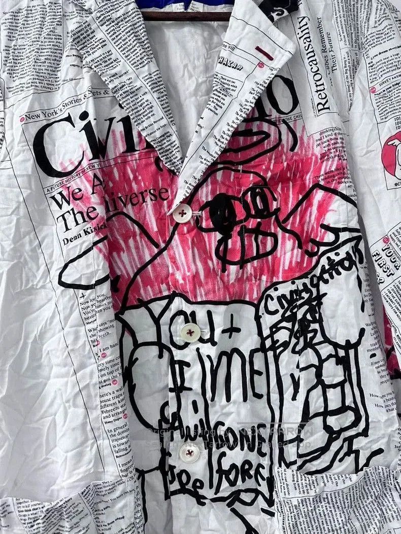Junya Watanabe JUNYA WATANABE MAN 20SS Newspaper Jacket. Size US L / EU 52-54 / 3 - 3 Thumbnail