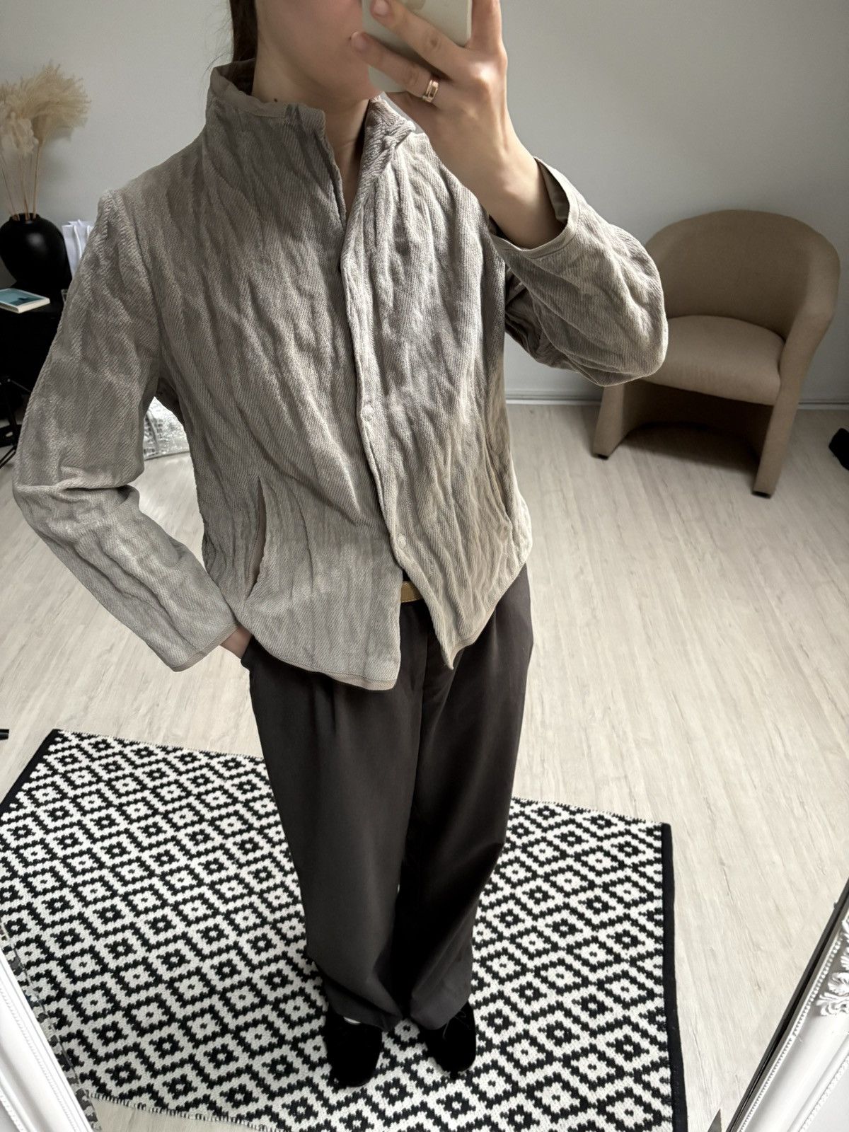 Annette Gortz Annette Gortz Cotton Women’s Button Jacket Beige Size 40 Size M / US 6-8 / IT 42-44 - 4 Thumbnail