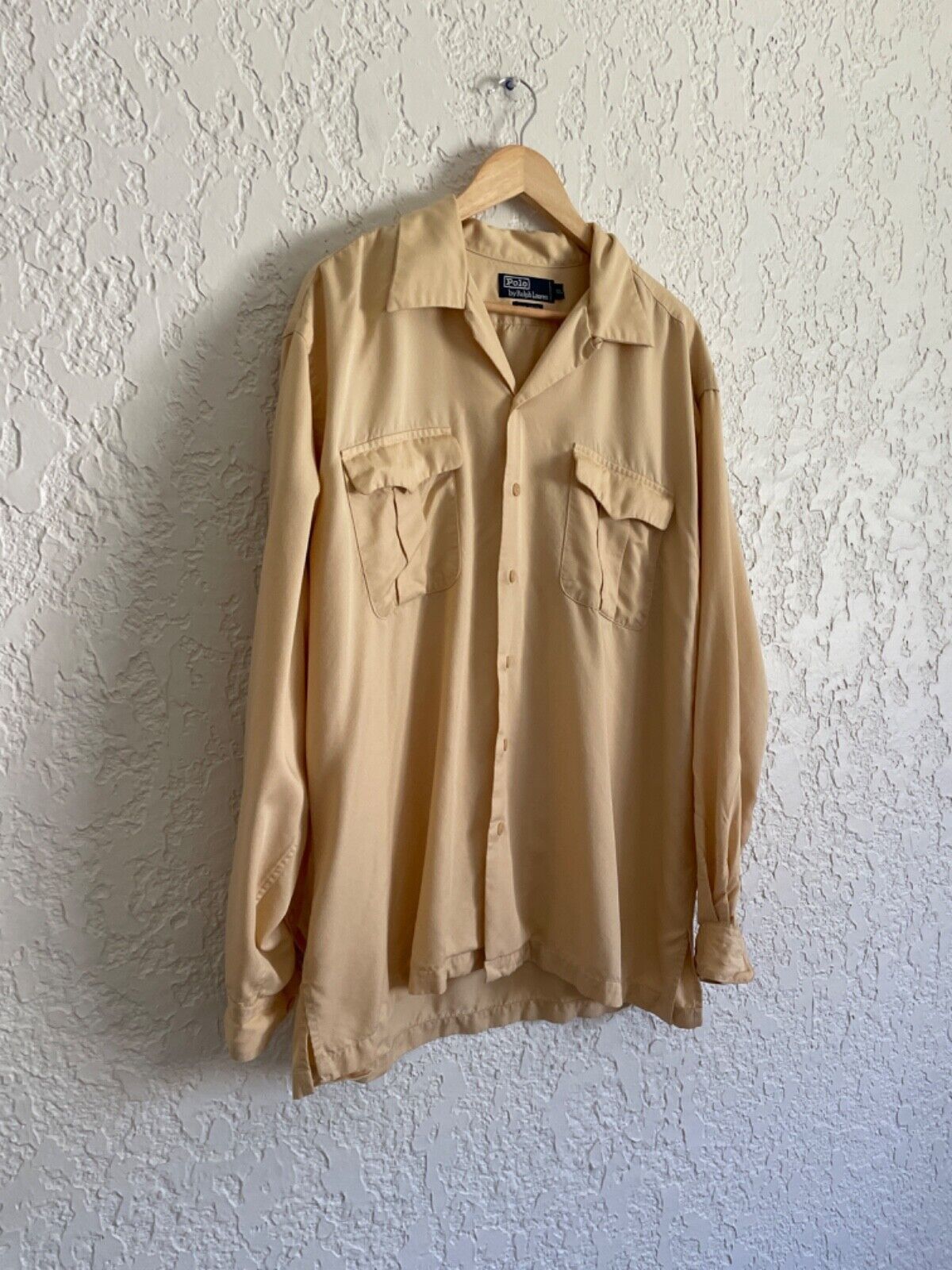 🔥 Polo Ralph Lauren® RARE 90s Rayon Button Sport Shirt