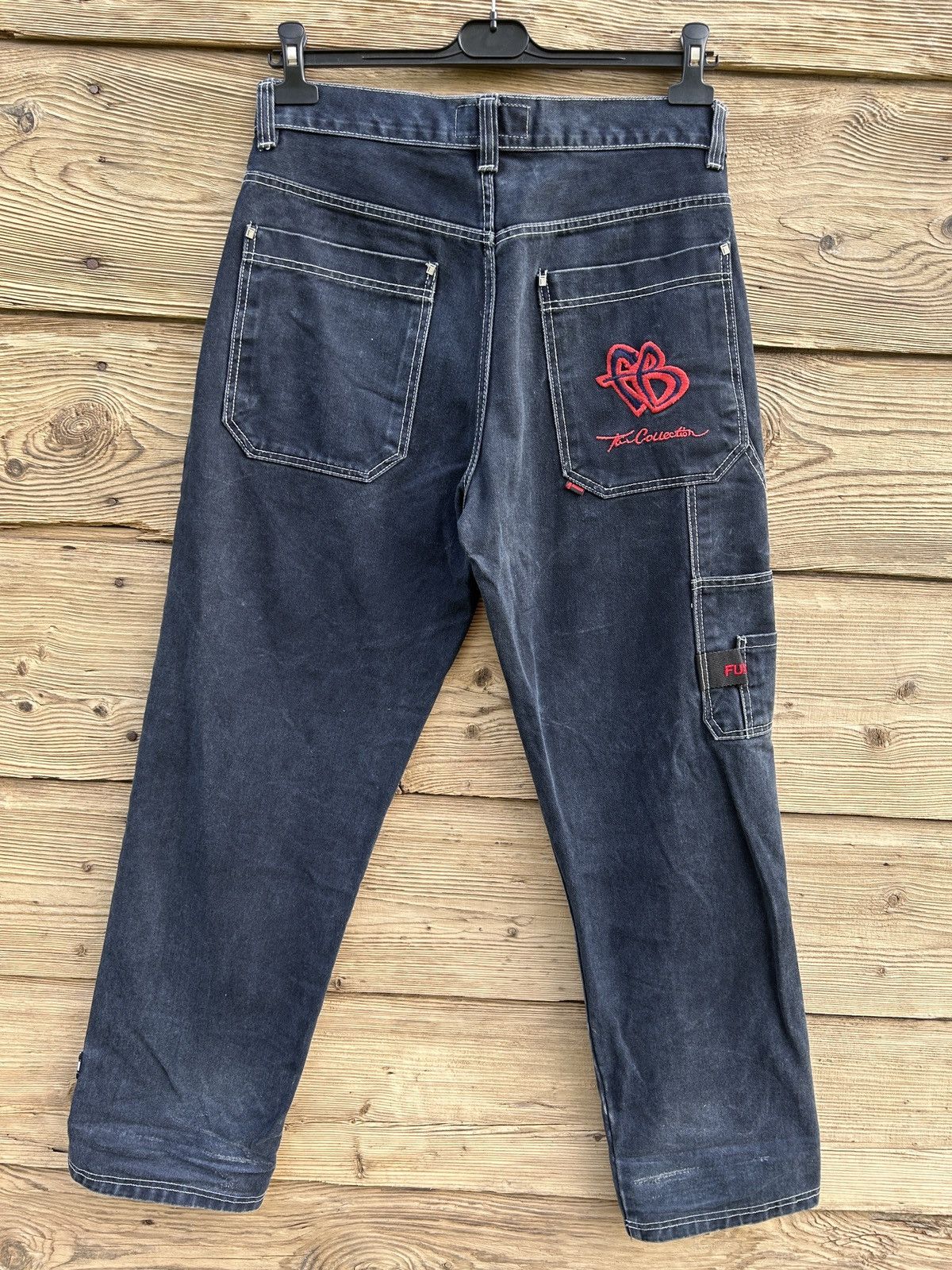 Fubu 90s Vintage Fubu Denim Workwear Carpenter Rap Jeans Pants Size US 31 - 1 Thumbnail
