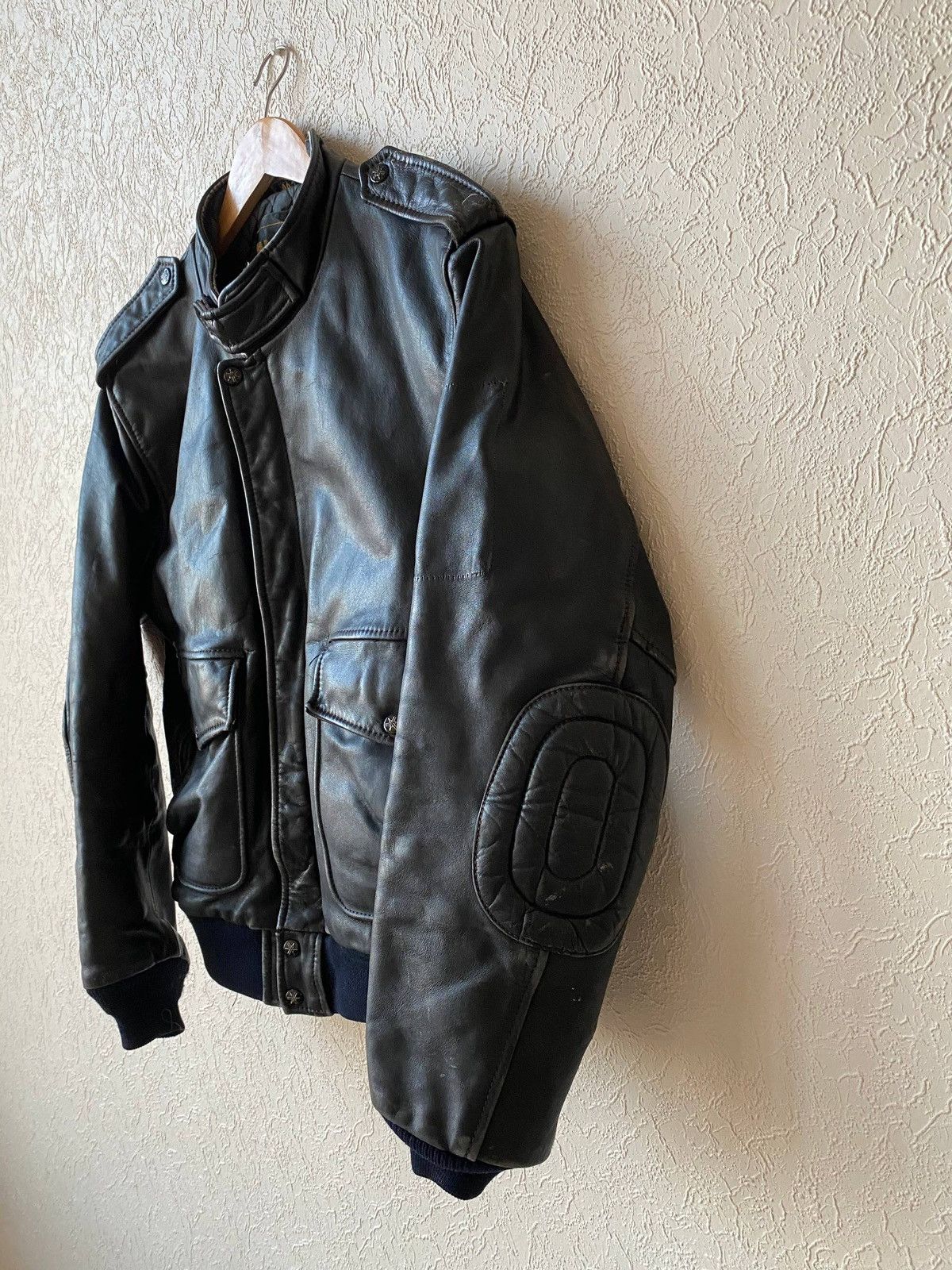 Yamaha Vintage Yamaha Leather Aviator Jacket Size US M / EU 48-50 / 2 - 2 Thumbnail