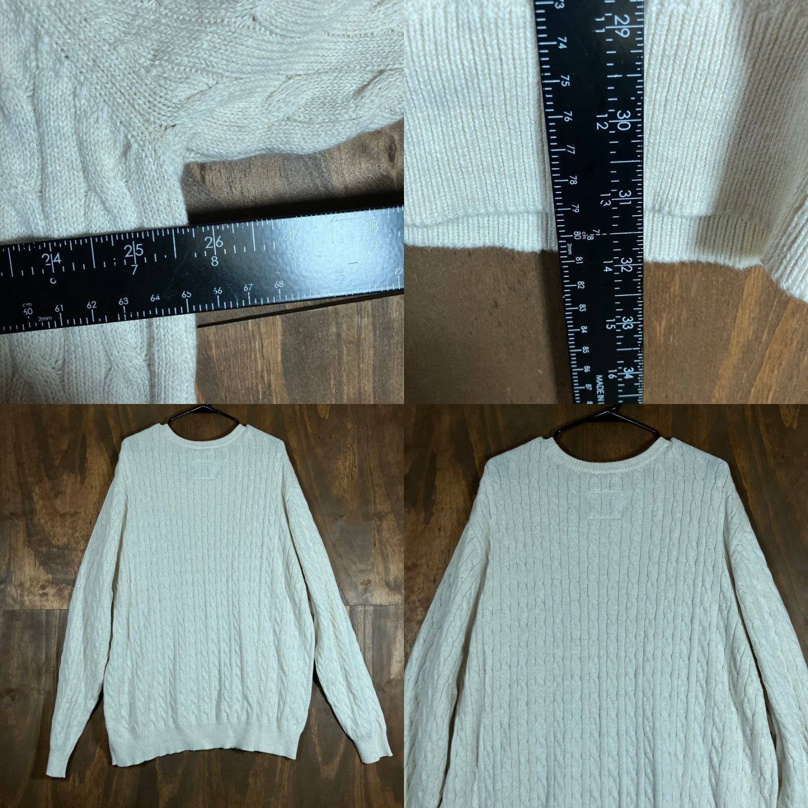 Vintage St. John's Bay Mens Sweater Cable Knit Crew Neck Super Soft Long Sleeve 2XL Cream Knit Pullover Casual Casualwear Mens Size US XXL / EU 58 / 5 - 8 Thumbnail