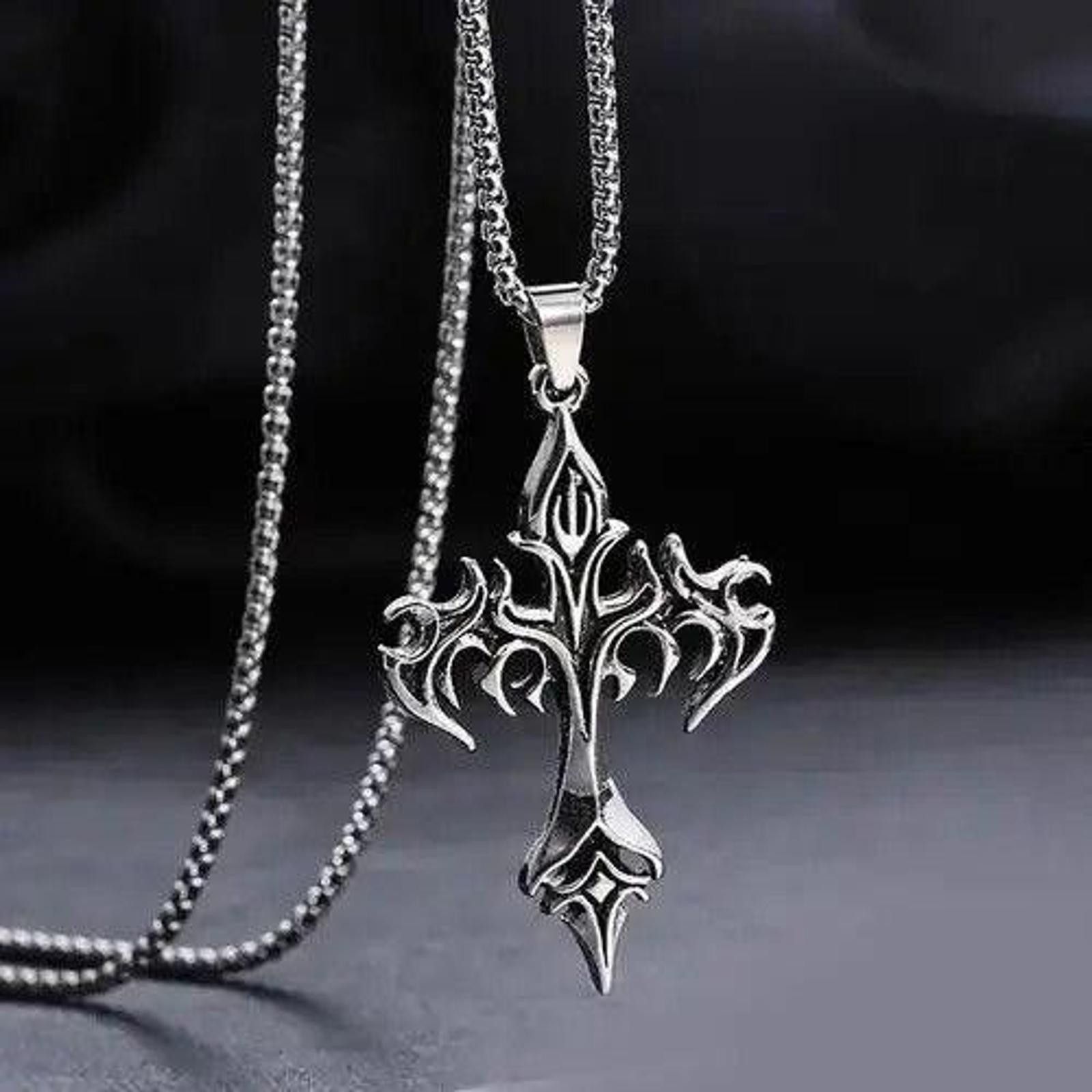 Jewelry Gothic Cross Pendant Necklace Size ONE SIZE - 1 Thumbnail