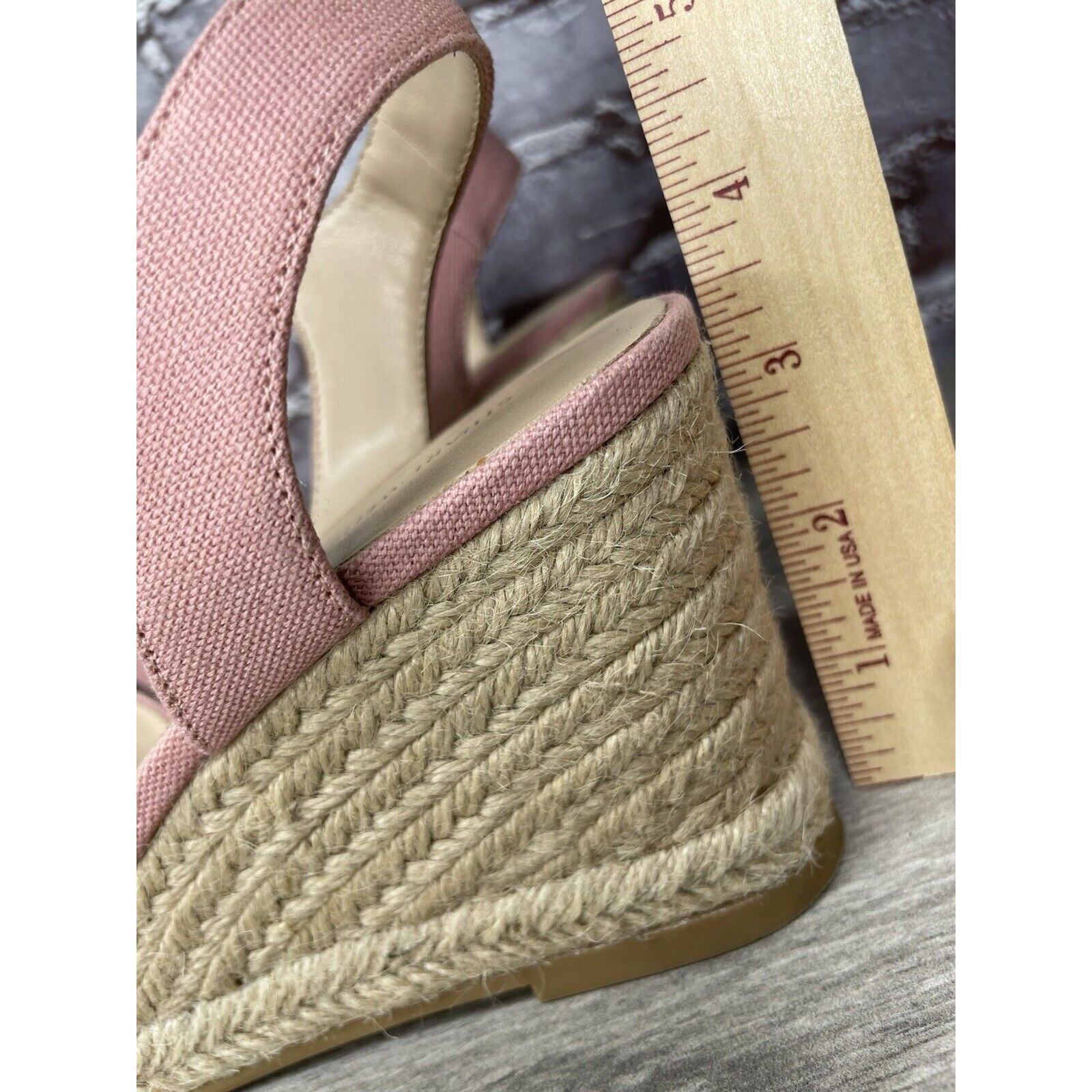 Stuart Weitzman STUART WEITZMAN Mirela II Pink Canvas Espadrille Wedge Sanda Size US 9.5 / IT 39.5 - 8 Thumbnail