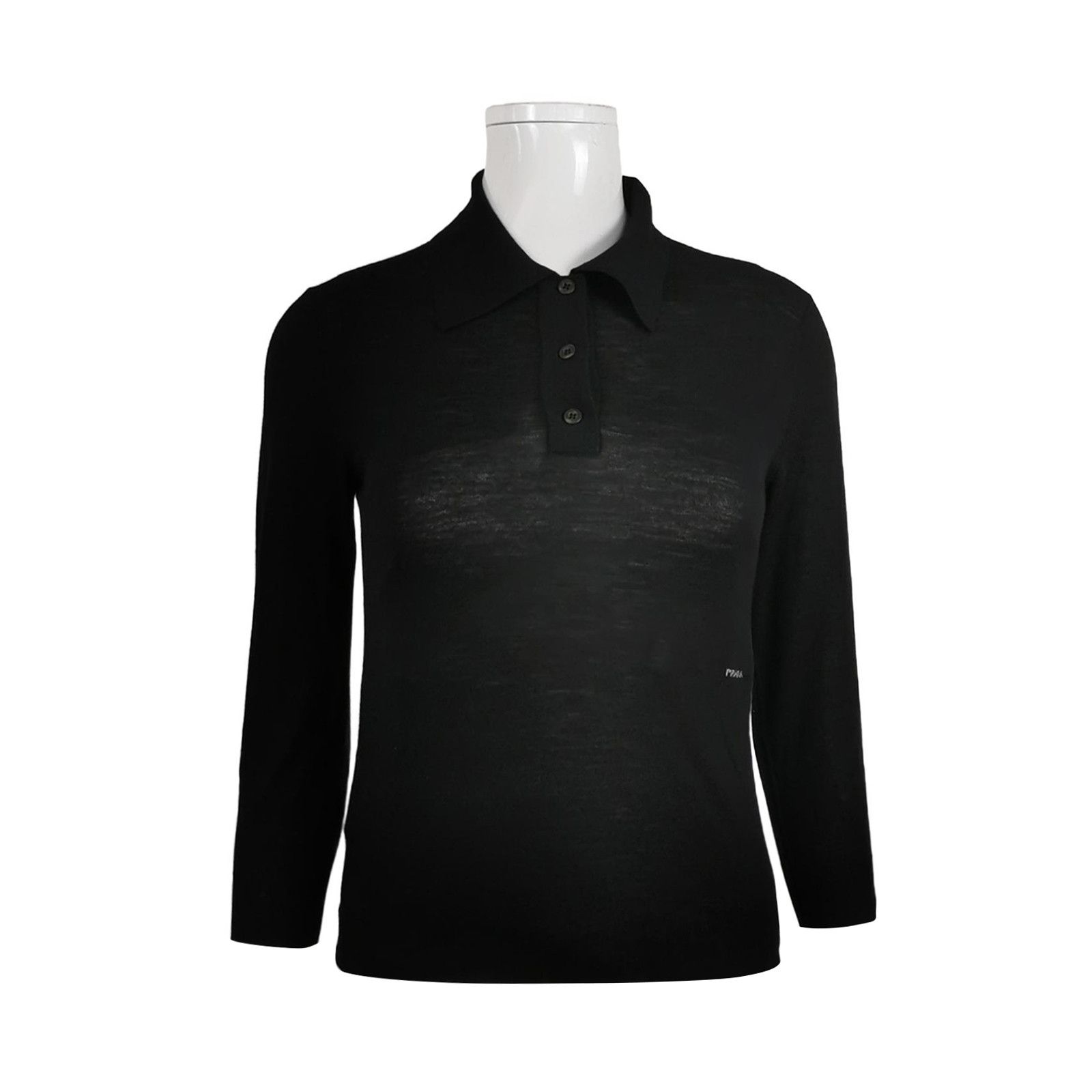 Prada Prada Logo Polo Knit Shirt Size 36 Size XS / US 0-2 / IT 36-38 - 1 Thumbnail