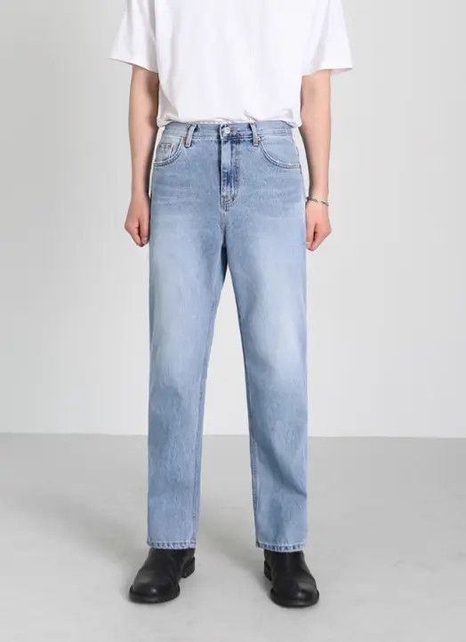 Japanese Brand Kiuchi x ishi Light blue washed loose versatile trendy jeans Size US 32 / EU 48 - 1 Thumbnail