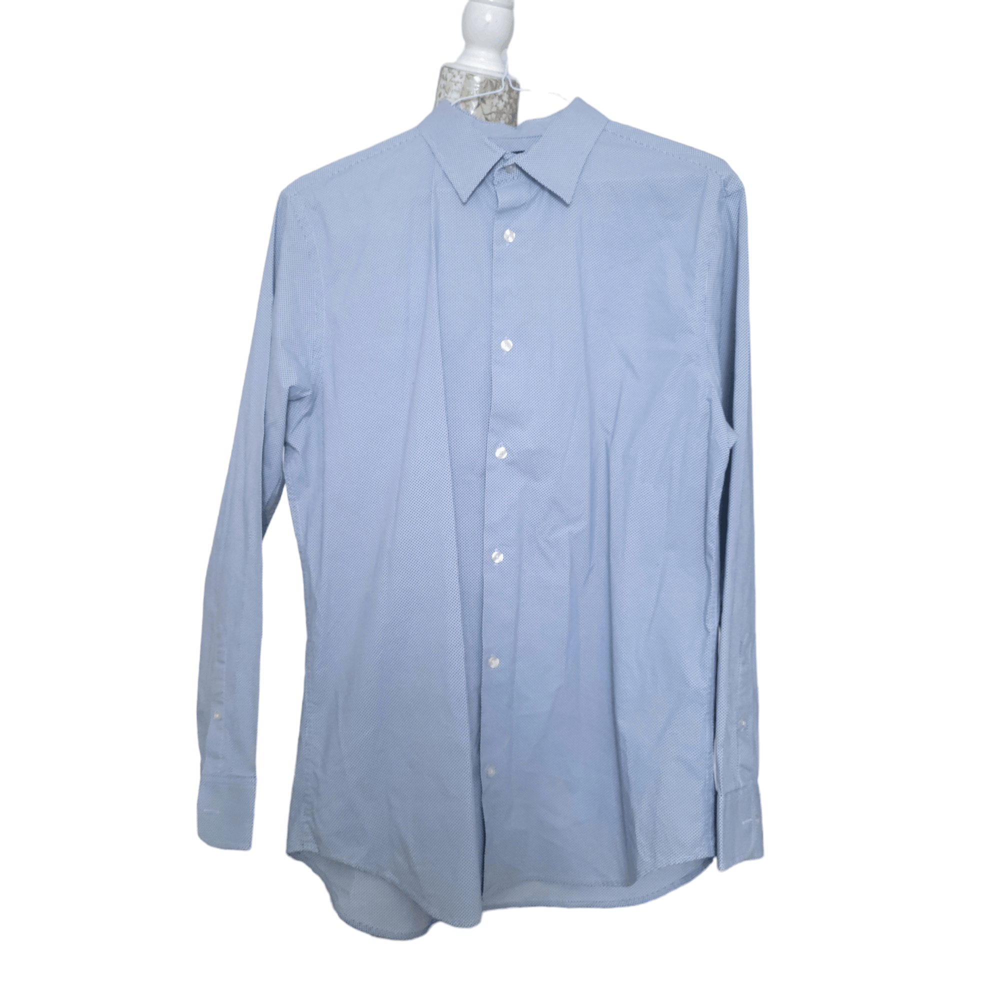 Banana Republic Banana Republic Blue Patterned Long Sleeve Shirt Size US XL / EU 56 / 4 - 2 Thumbnail