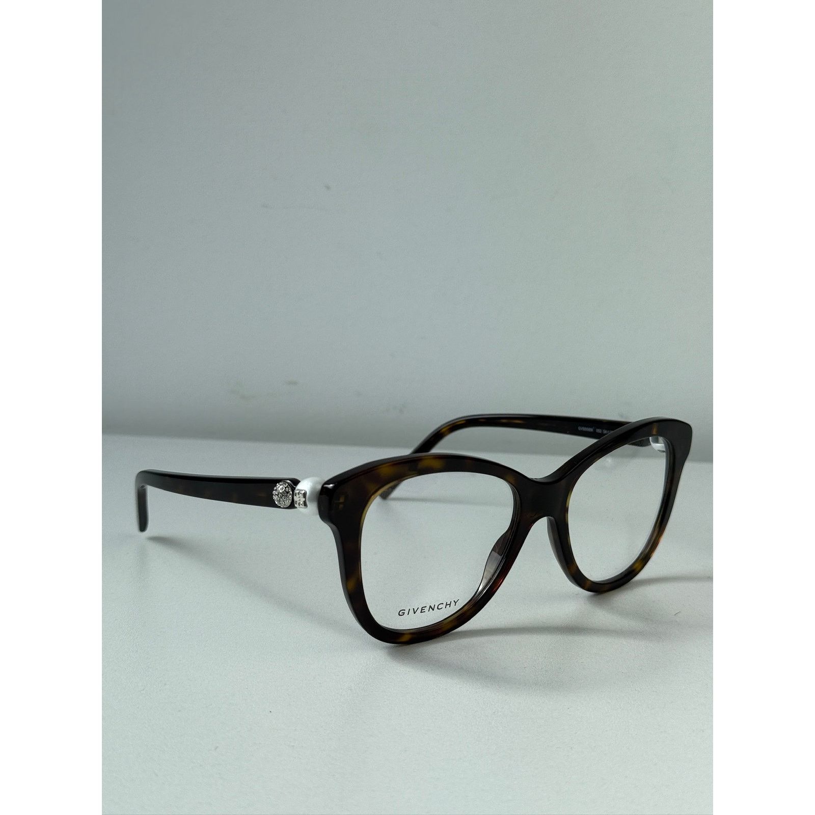 Givenchy NEW Givenchy GV50089I Cat Eye Pearl Brown Crystal Frames Size ONE SIZE - 4 Thumbnail
