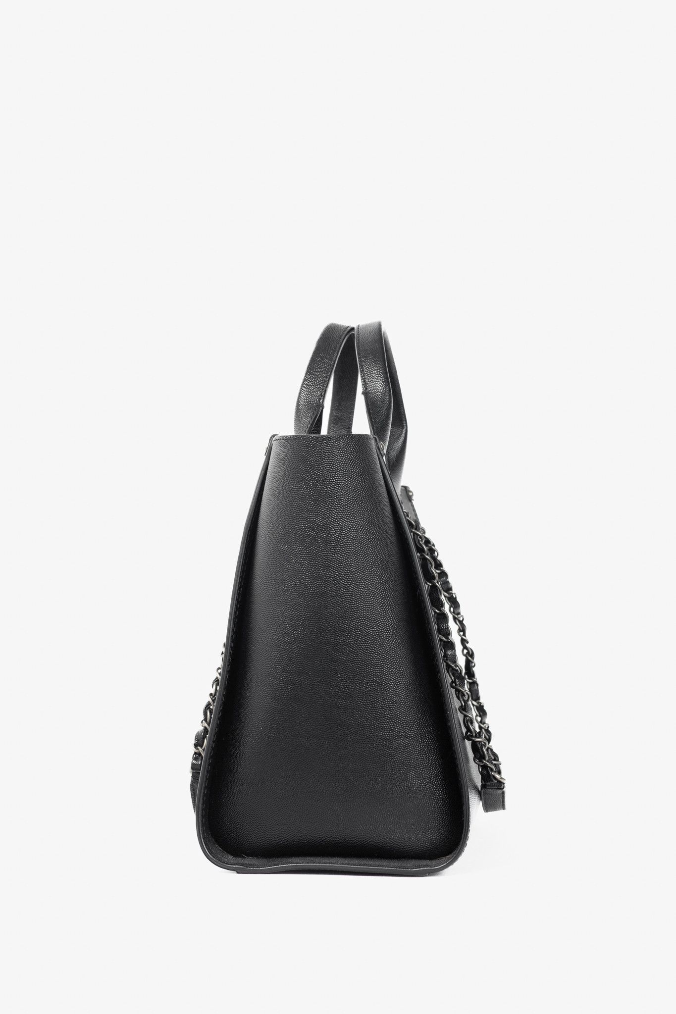Chanel Chanel Small Deauville Black Caviar Studded Tote Size ONE SIZE - 3 Thumbnail