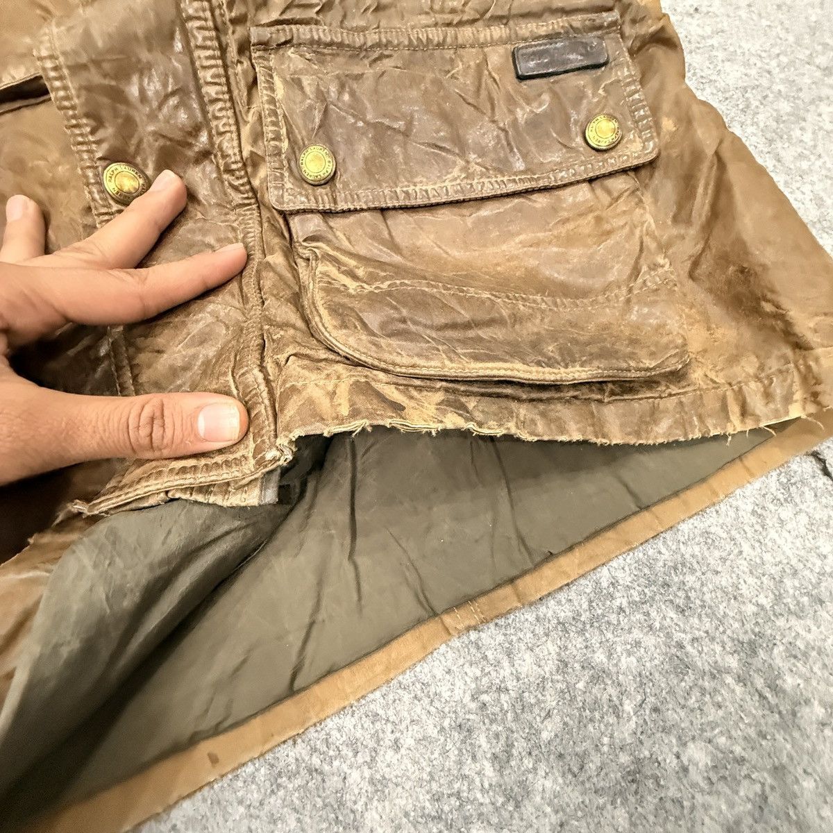 Polo Ralph Lauren 90🔥 vintage polo ralph lauren brown wax jacket Size US S / EU 44-46 / 1 - 13 Thumbnail