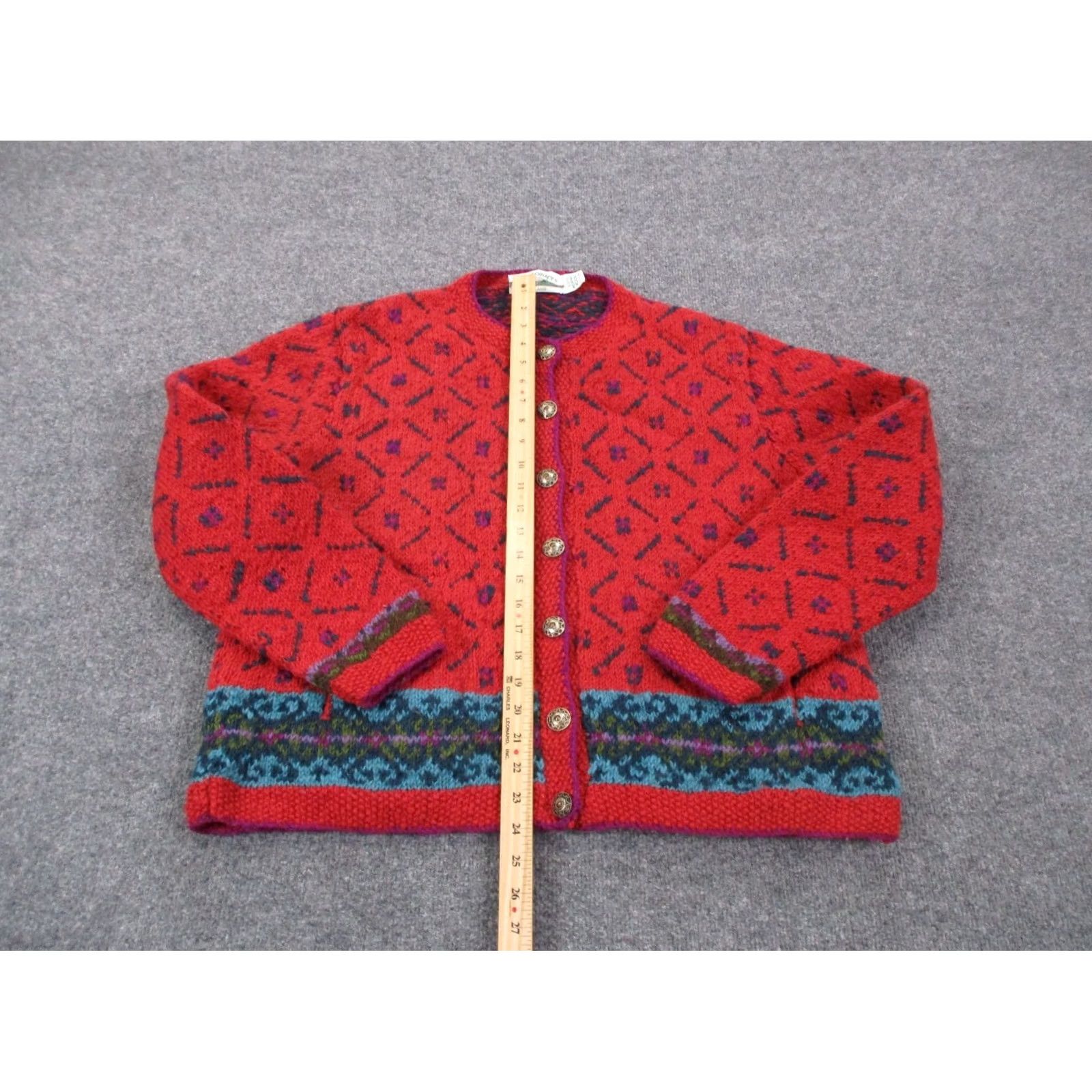 Vintage Arancrafts Sweater Jacket Women XL Merino Wool Ireland Nordic Style Cardigan Size XL / US 12-14 / IT 48-50 - 3 Thumbnail
