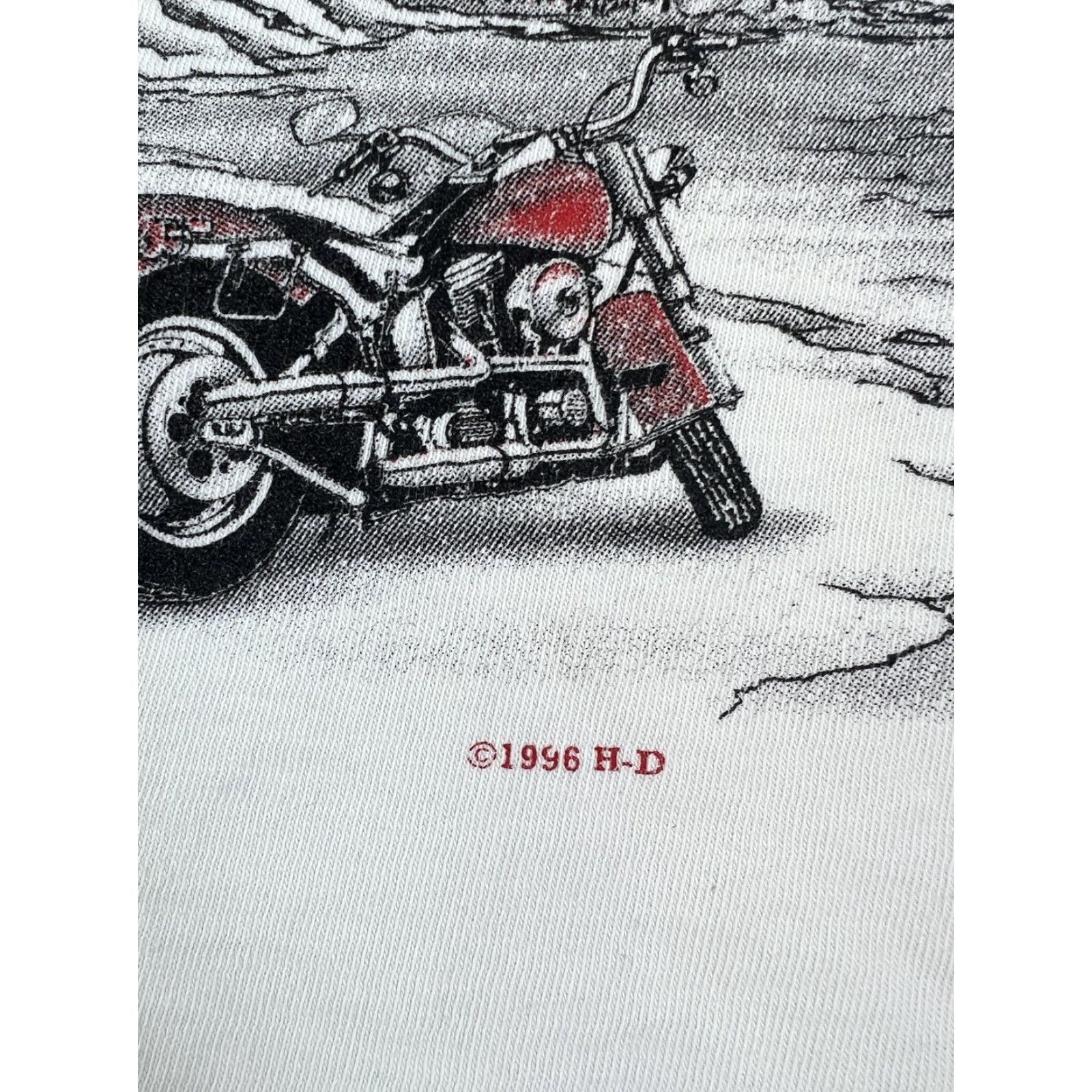 Harley Davidson VINTAGE Harley-Davidson Pocket T Shirt White Mens L 90s 1996 Distressed Cotton Size US L / EU 52-54 / 3 - 6 Thumbnail
