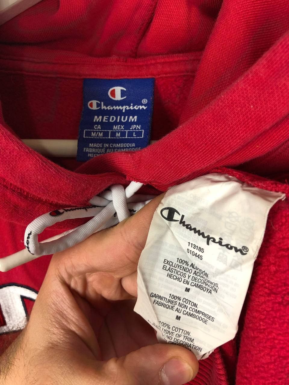 Champion Champion Hoodie Big Center Logo Red size M Size M / US 6-8 / IT 42-44 - 8 Thumbnail