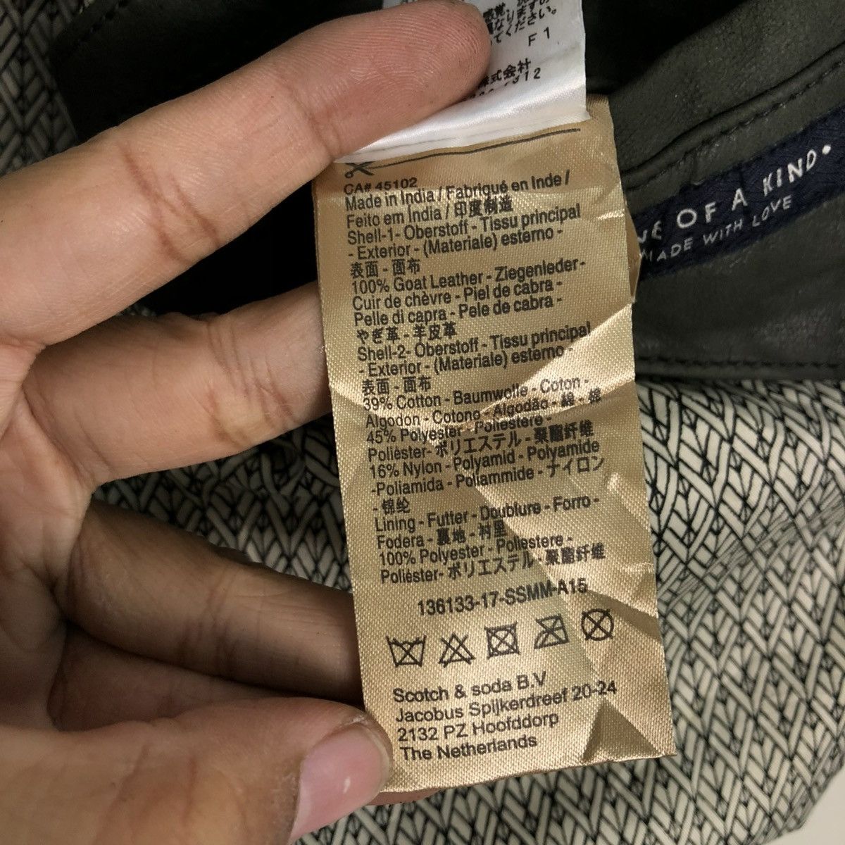 Scotch & Soda 🔥VINTAGE GENUINE LEATHER JACKET BIKER MADE WITH LOVE Size US M / EU 48-50 / 2 - 24 Thumbnail
