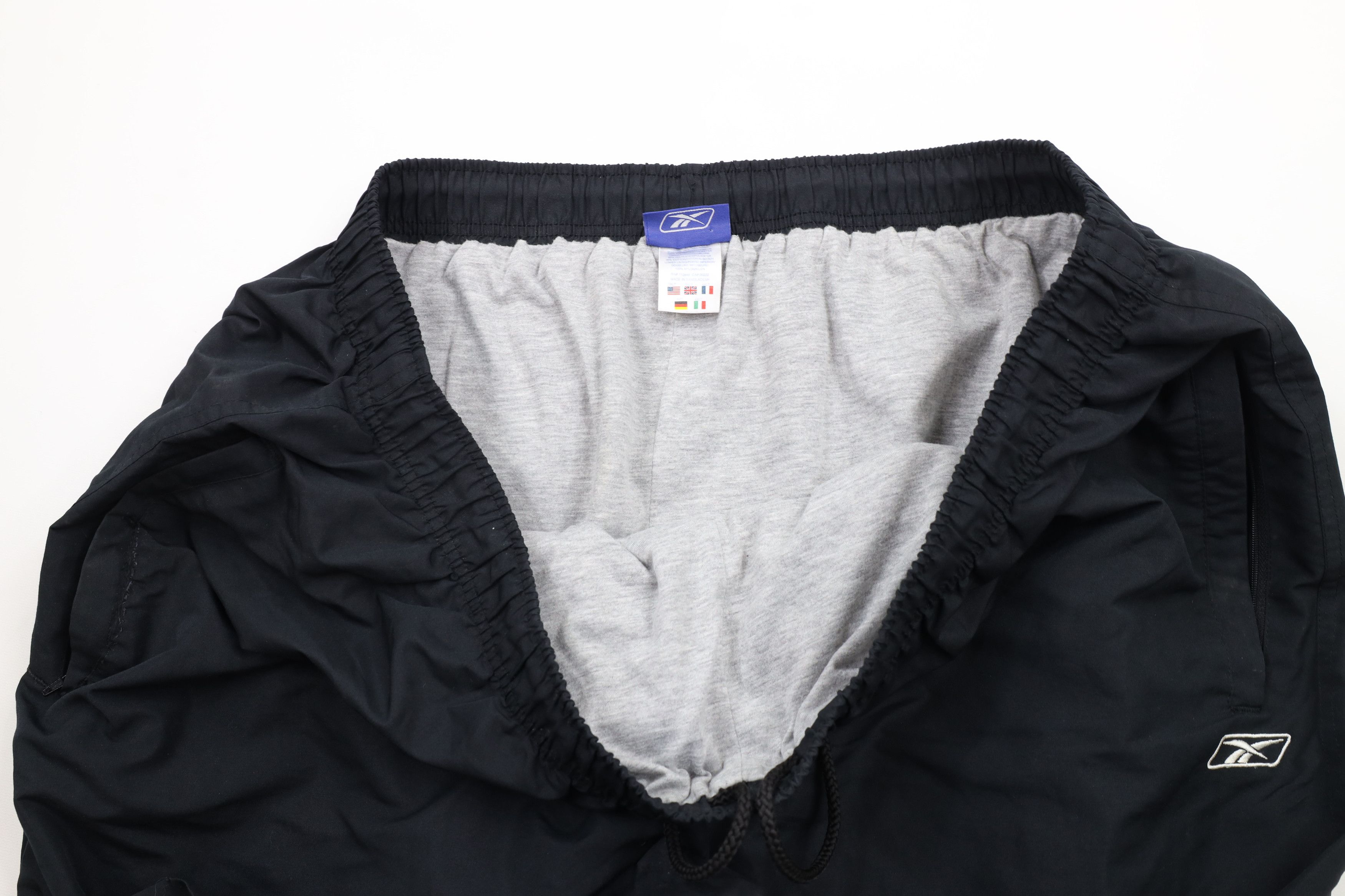 Reebok × Vintage Vintage 90s Reebok Lined Classic Logo Wide Leg Pants Black Size US 42 / EU 58 - 8 Thumbnail
