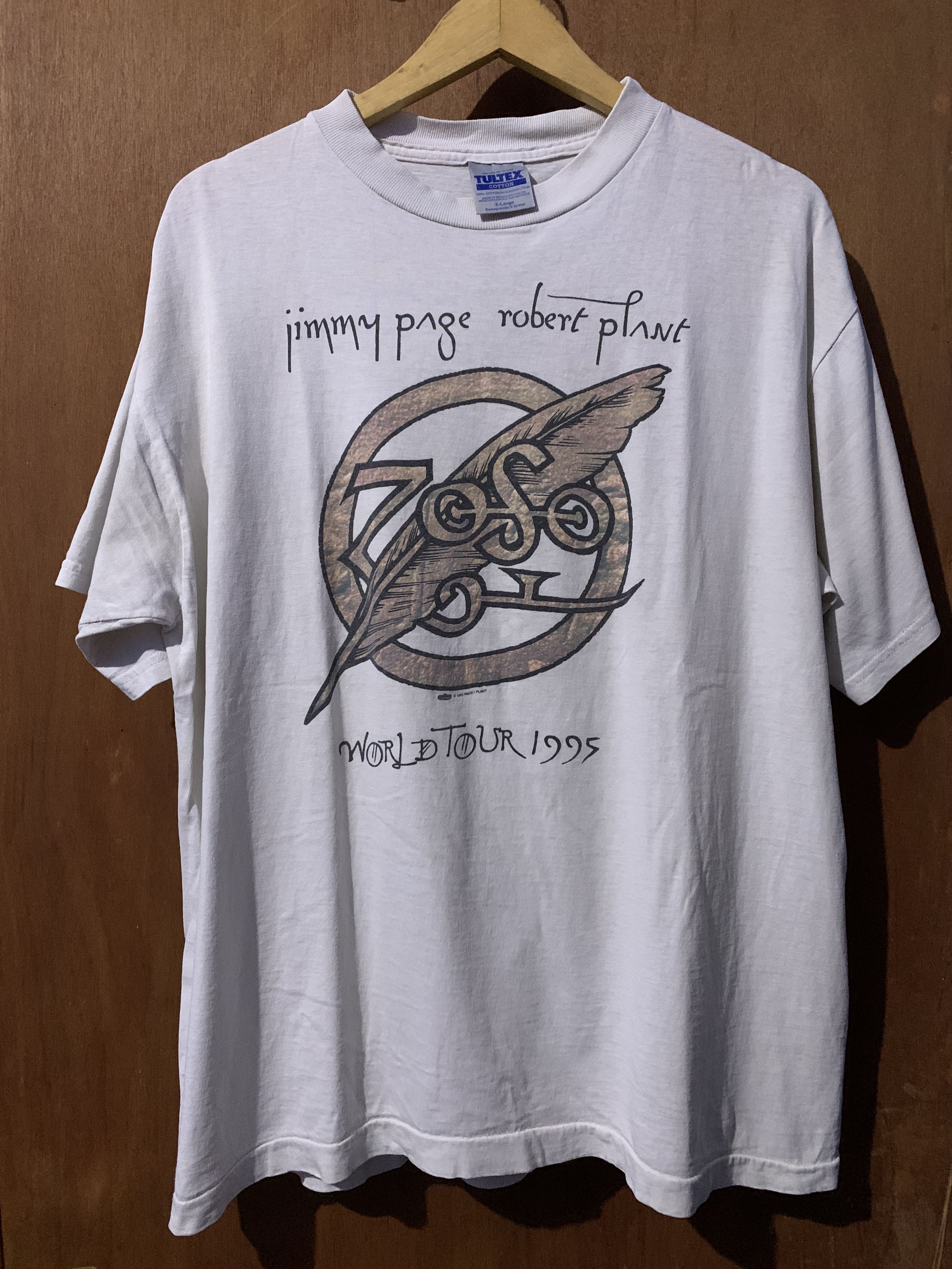 Tultex Jimmy Page Robert Plant Page And Plant World Tour 1995 Size US XL / EU 56 / 4 - 1 Thumbnail