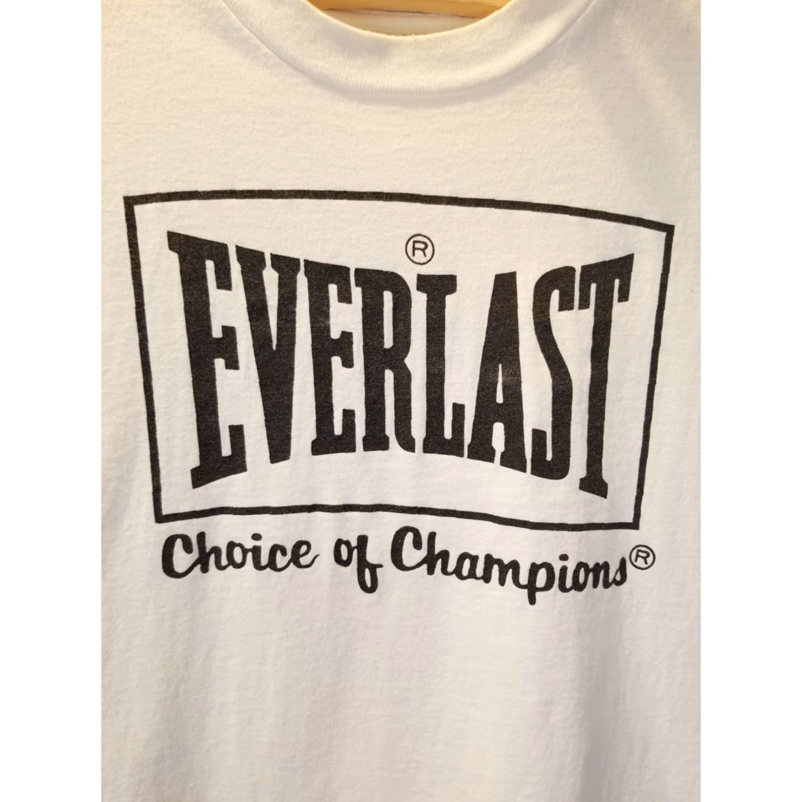 Everlast VINTAGE Everlast CHOICE OF CHAMPION T-SHIRT White Cotton Crew Neck Short Sleeve SZ Large Mens 1980s 90s Logo Pockets Gym Cotton T-Shirt Size US L / EU 52-54 / 3 - 2 Thumbnail