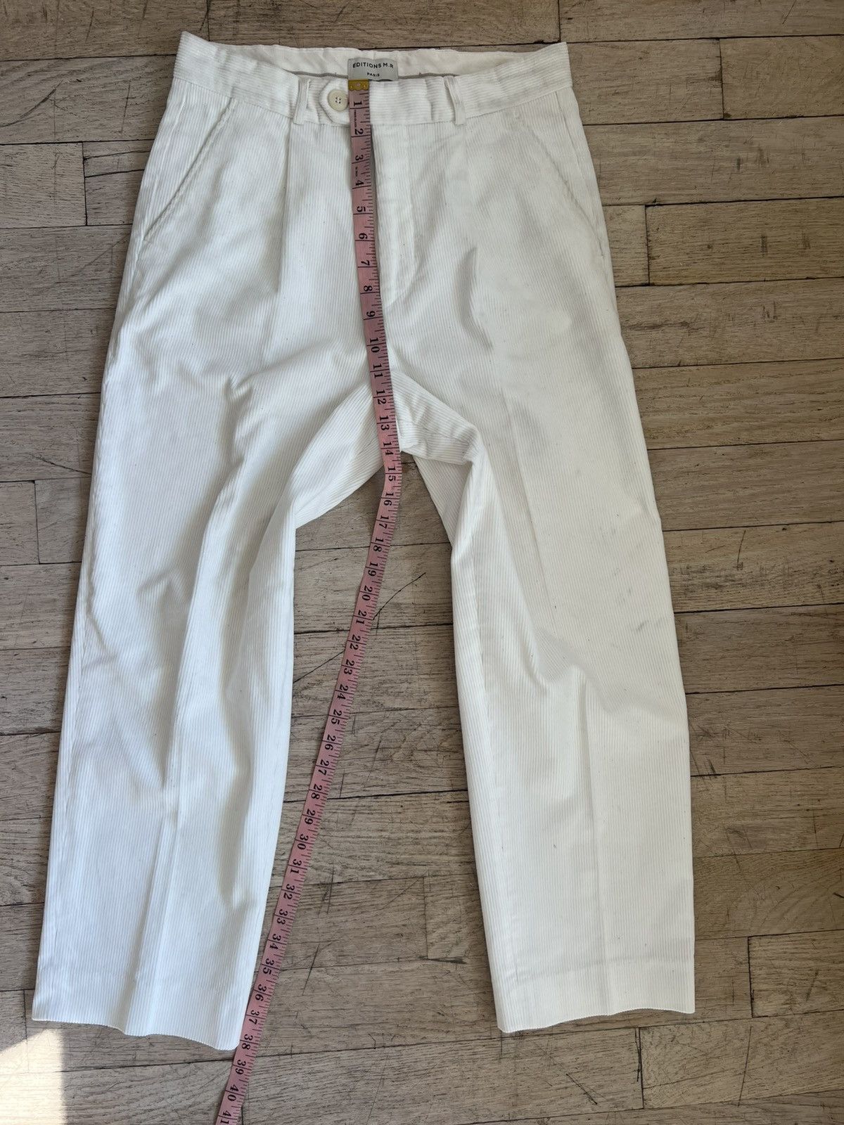 Editions M.R High Waist Pleated Corduroy Pants - White Size US 30 / EU 46 - 18 Thumbnail