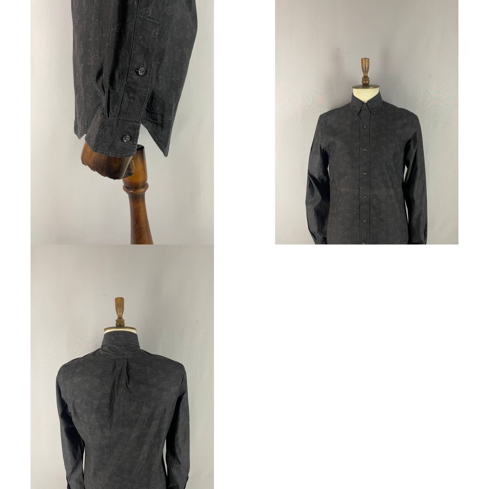 Ralph Lauren Ralph Lauren Mens Slim-Fit Button-Down Shirt M Black Paisley Long Sleeve Size US M / EU 48-50 / 2 - 8 Thumbnail