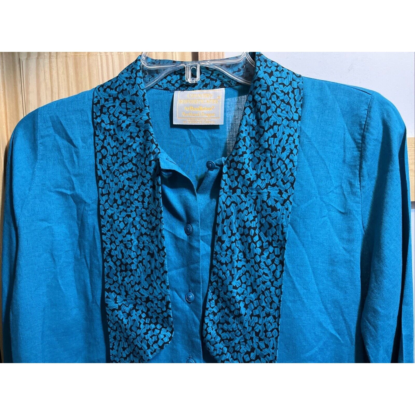 Pendleton Pendleton Country Sophisticates Women 6 Blue Rayon Linen Top Size M / US 6-8 / IT 42-44 - 6 Thumbnail