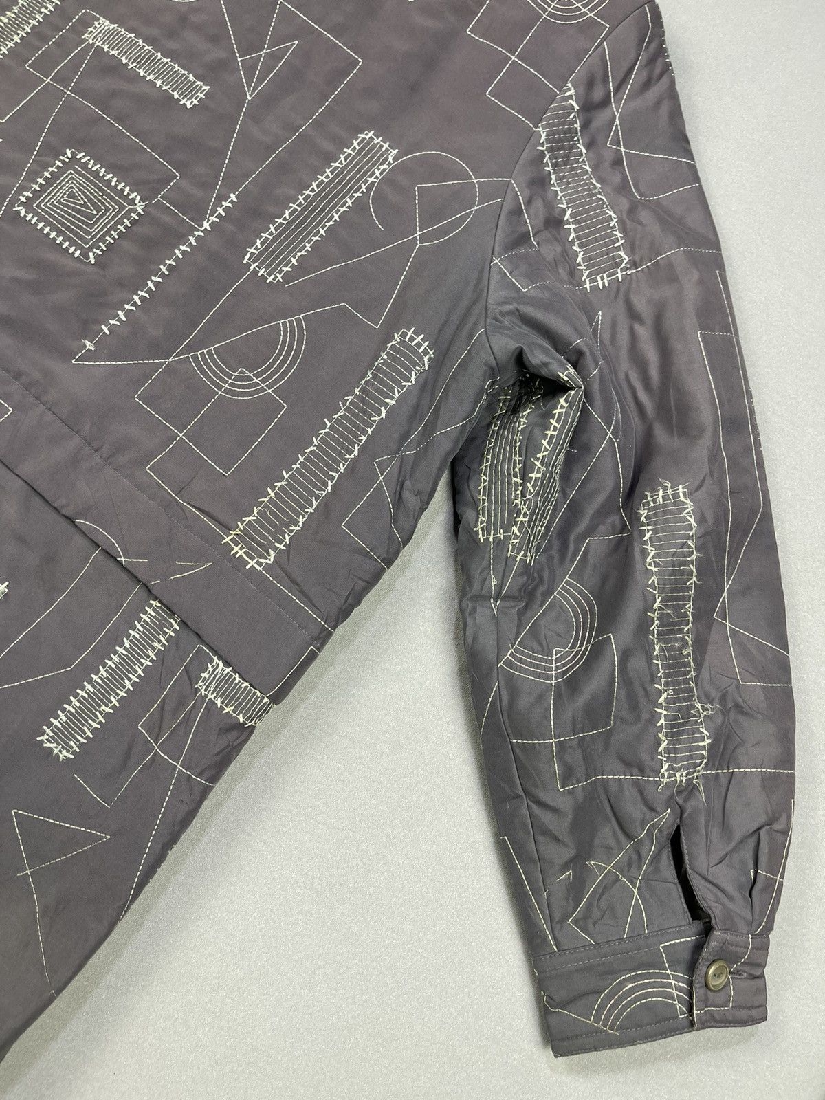 Japanese Brand Patchwork Sashiko Style Quilted Chore Jacket Size US M / EU 48-50 / 2 - 8 Thumbnail