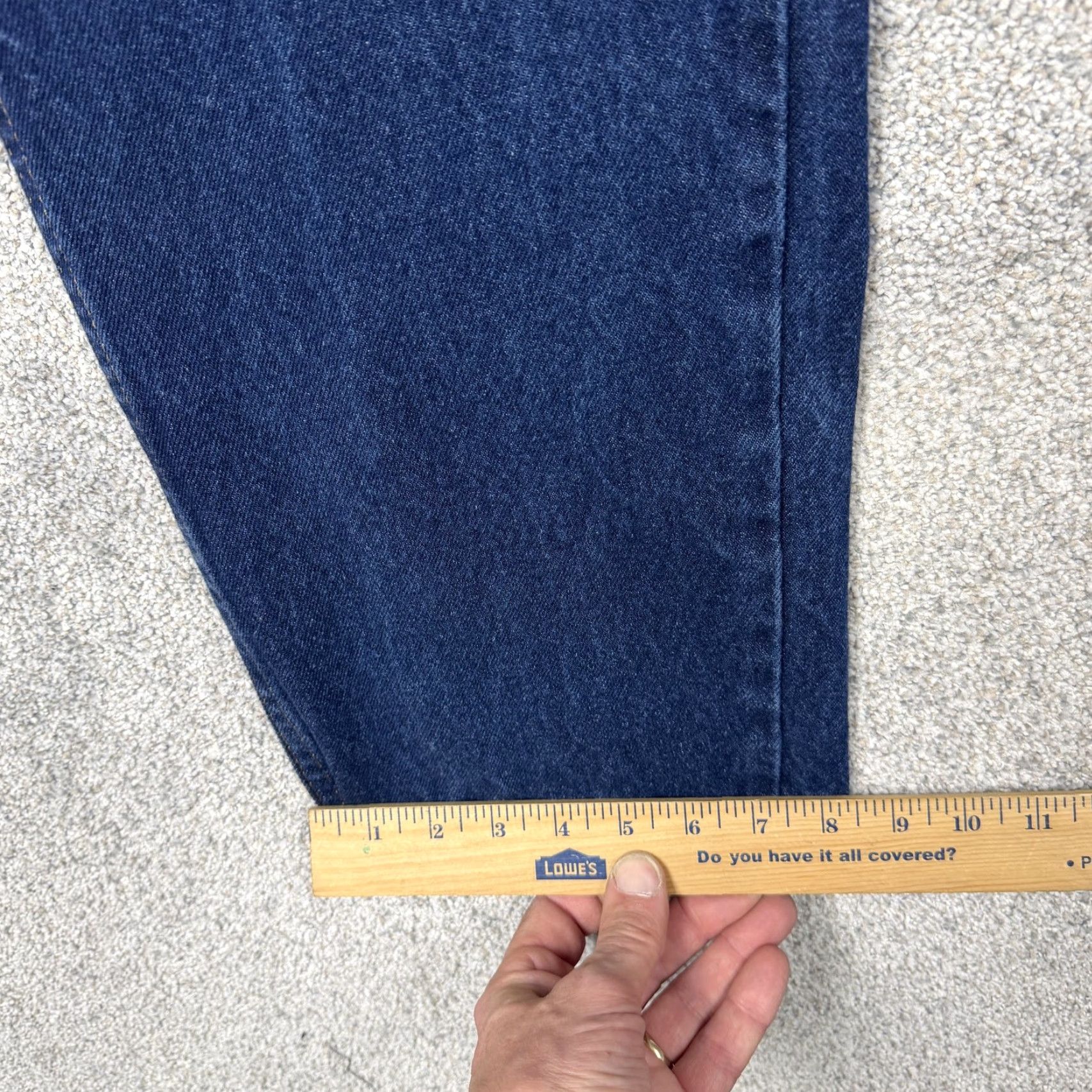 Wrangler Wrangler Jeans Mens 36x32 Blue Dark Wash Denim Tapered Leg High Rise Jeans Size US 36 / EU 52 - 3 Thumbnail