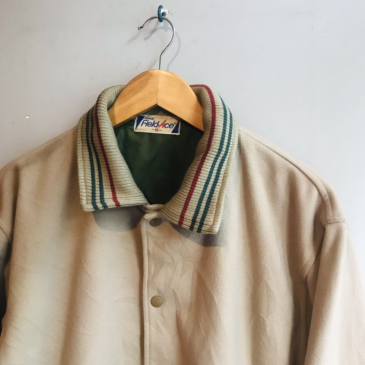 Japanese Brand × Vintage 90’s Japanese Cashmere Varsity Jacket Size US M / EU 48-50 / 2 - 2 Thumbnail