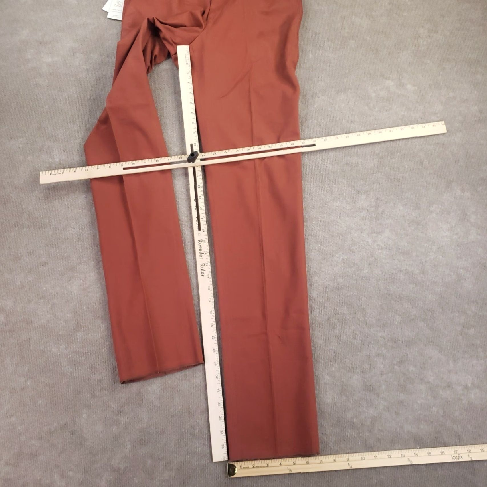 Vintage VINTAGE PT01 Pants Slacks Mens Slim Front Flat 34x36 Burnt Orange Cotton Dress Pants Mens 34 Boys? Size US 34 / EU 50 - 2 Thumbnail