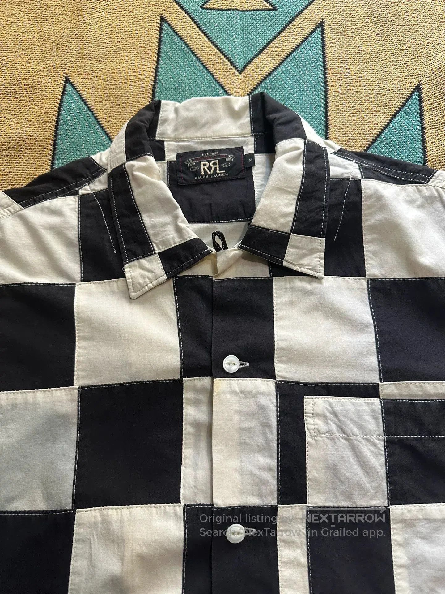 RRL Ralph Lauren RRL Vintage Checkered Patchwork Shirt. Size US M / EU 48-50 / 2 - 4 Thumbnail