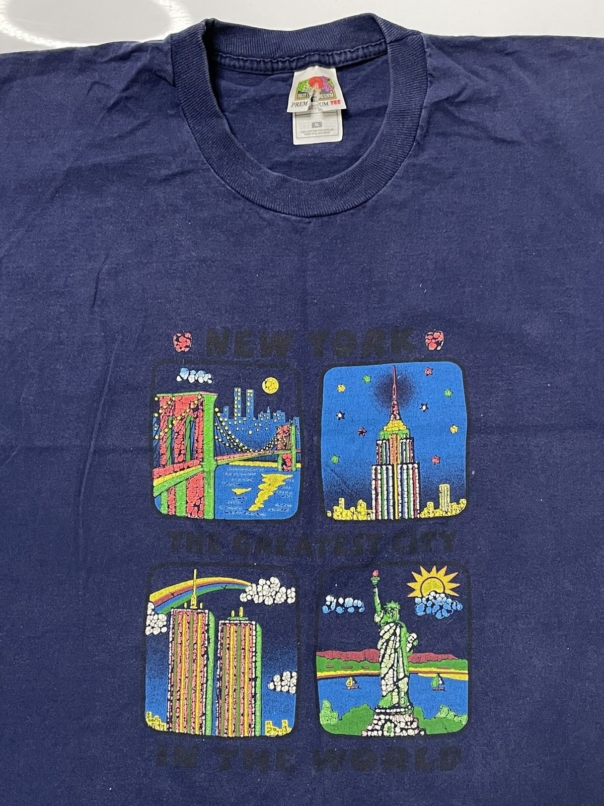 Vintage Y2K NYC TEE Size US XL / EU 56 / 4 - 3 Thumbnail