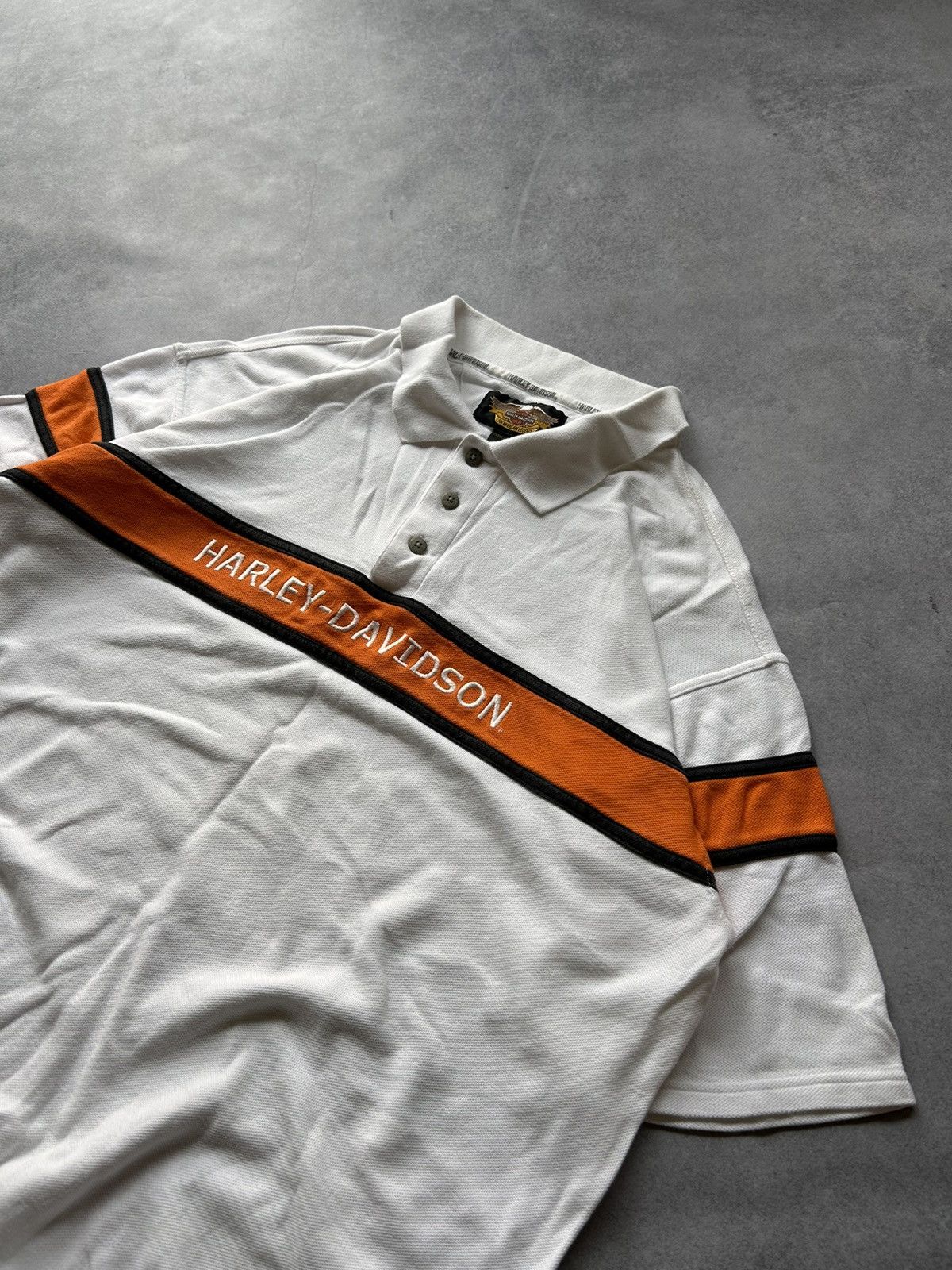 Harley Davidson × Vintage Vintage Harley Davidson big logo polos shirt Size US XL / EU 56 / 4 - 2 Thumbnail