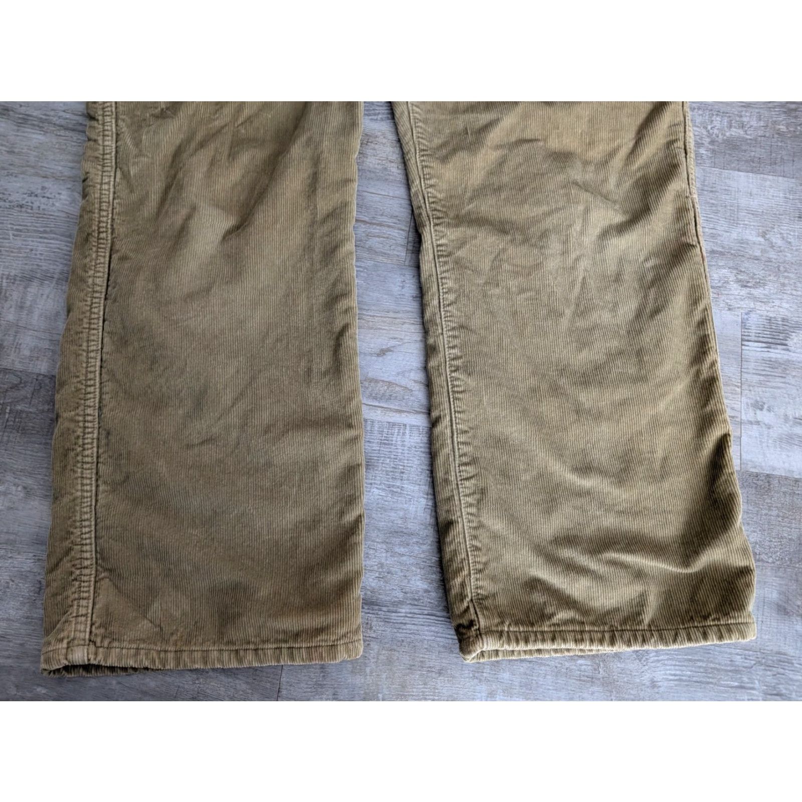 Vintage L.L. Bean Pants Corduroy Flannel Lined 40 x 30 Mens Regular Straight Beige Workwear Chino 5-Pocket Zipper Vintage No EUC Size US 40 / EU 56 - 5 Thumbnail