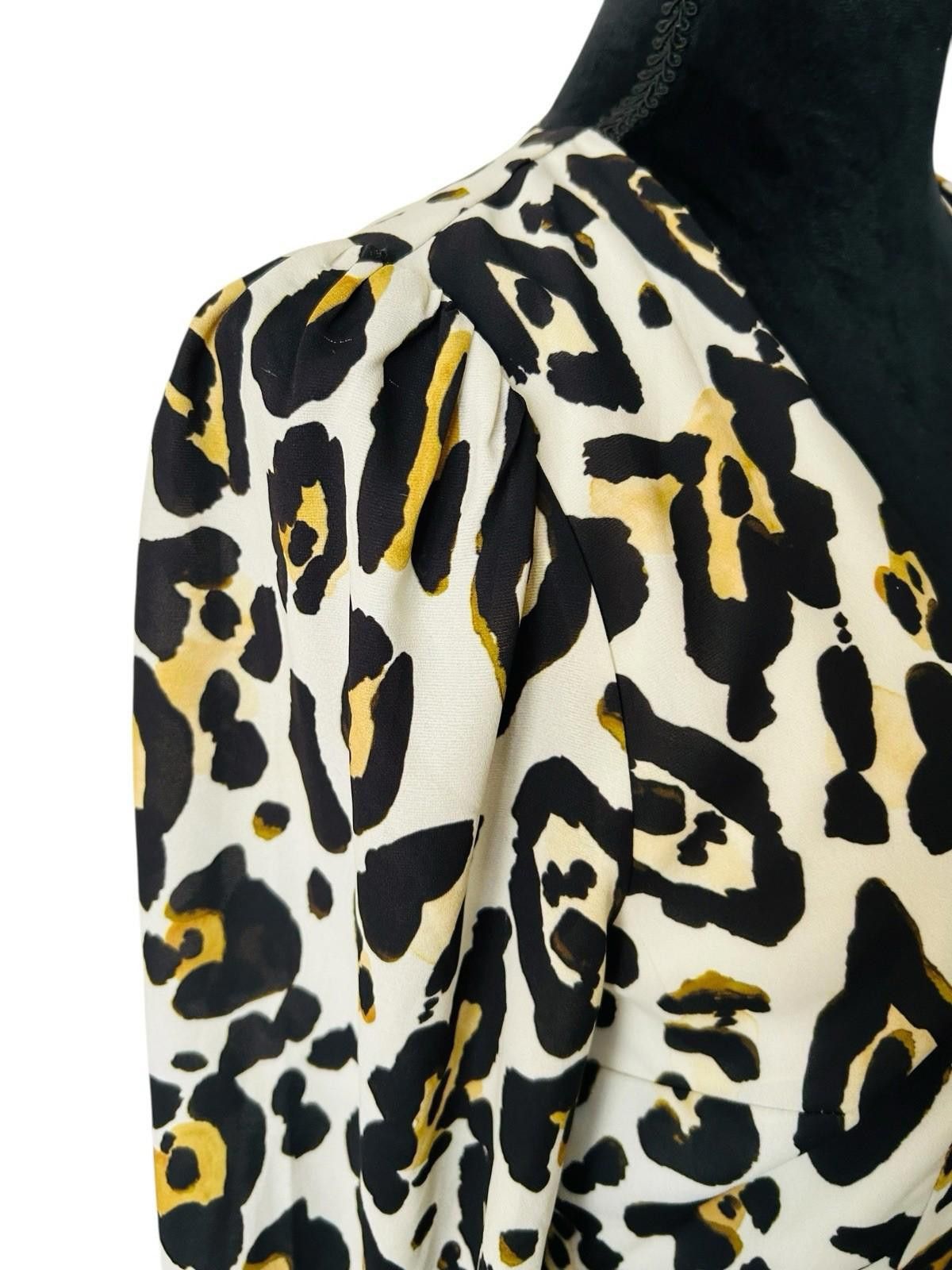 Other Vestire dress leopard long sleeved - Size AU 10 US 6 (009) Size M / US 6-8 / IT 42-44 - 4 Thumbnail