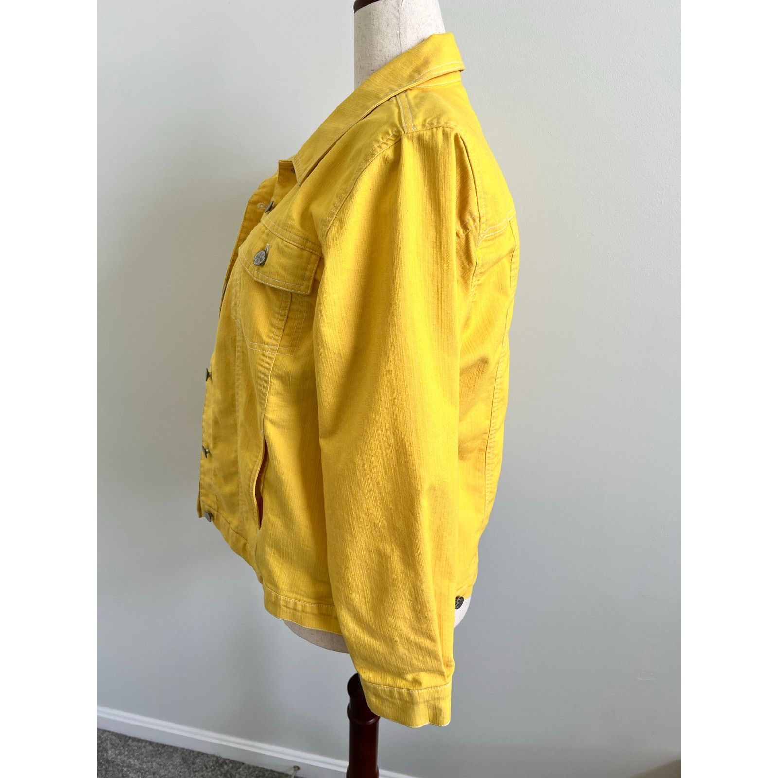 Denim & Co. D & Co Denim & Company Yellow Denim Jacket Large Size L / US 10 / IT 46 - 3 Thumbnail