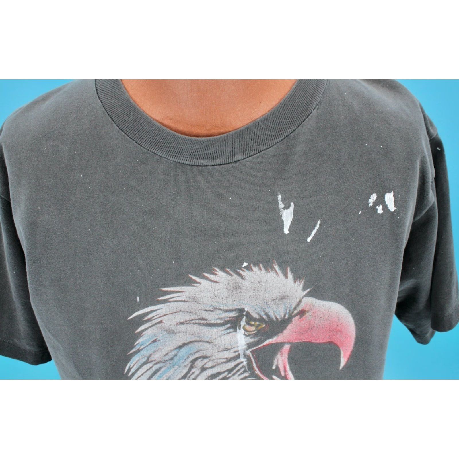 Tultex VTG 90s Harley Davidson Righteous Ruler Eagle TShirt Sz L Tultex Grey Men Graphic Tee 1990s T-Shirt Sailwear Size US L / EU 52-54 / 3 - 7 Thumbnail