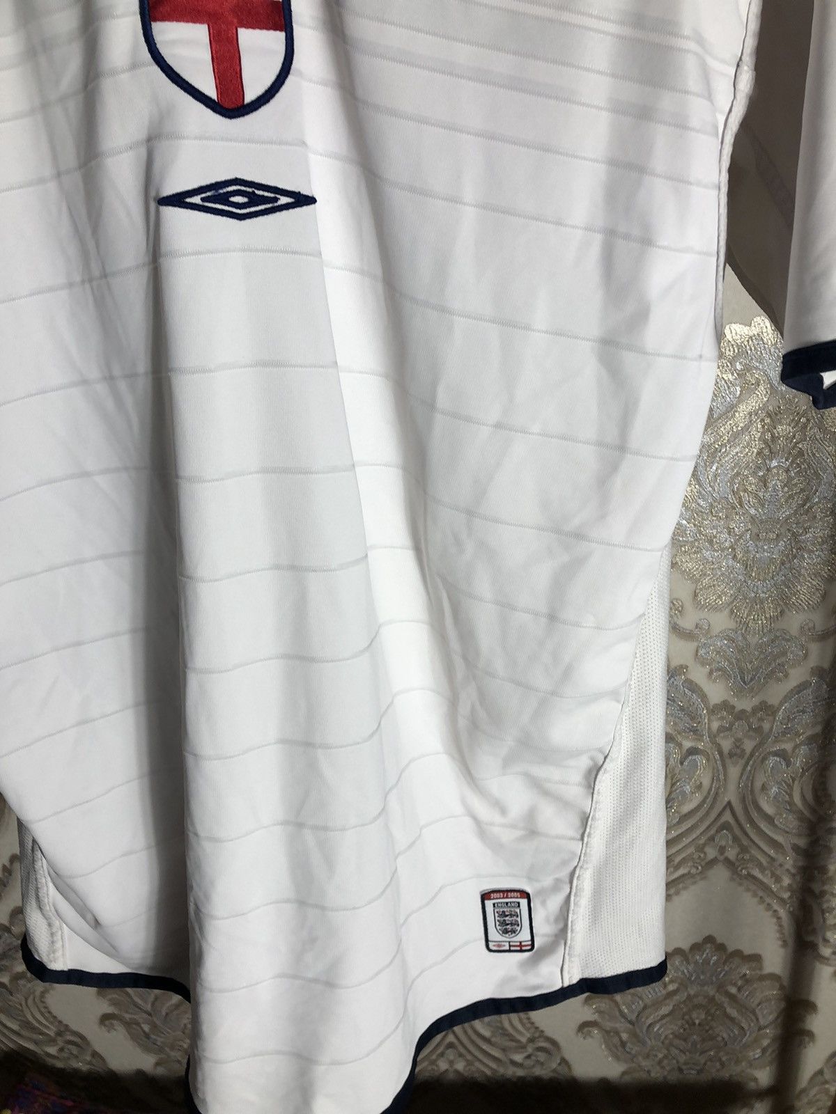 Vintage VERY RARE UMBRO ENGLAND RETRO SOCCER JERSEY MANCHESTER 90s Size US M / EU 48-50 / 2 - 4 Thumbnail