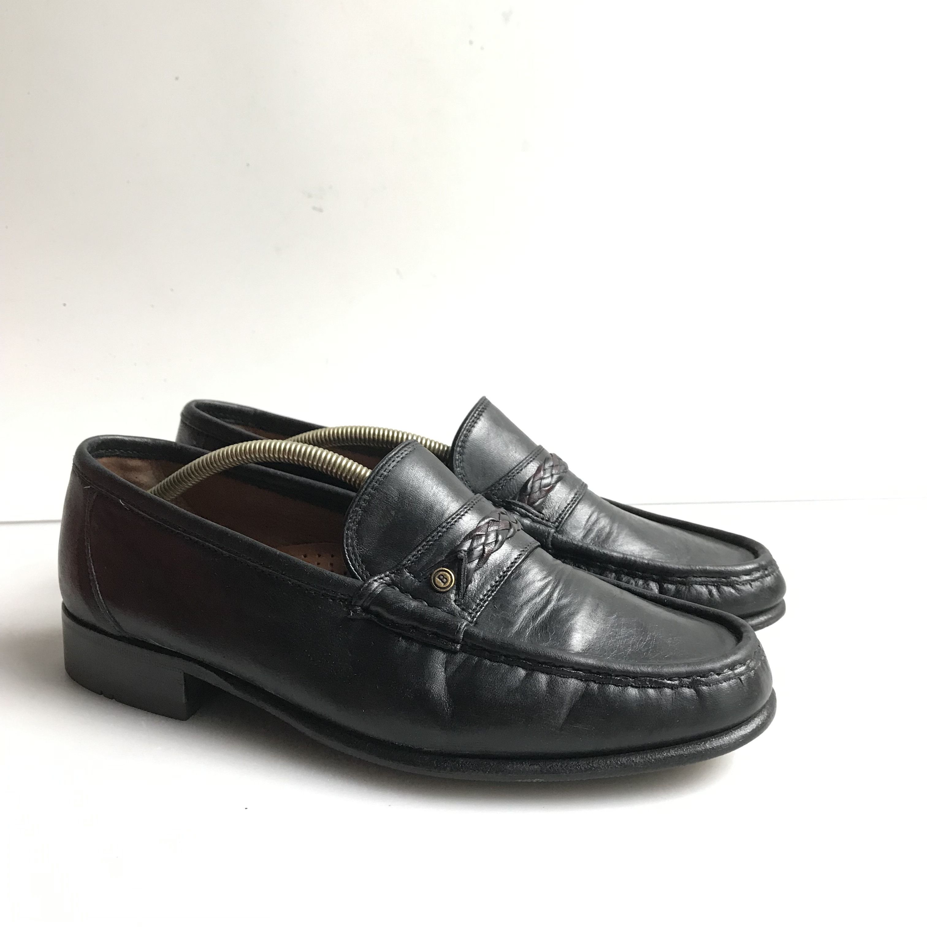 Vintage Vintage Italian Black Penny Loafers Adrian Tassle Bettaccini Size US 6 / EU 39 - 2 Thumbnail