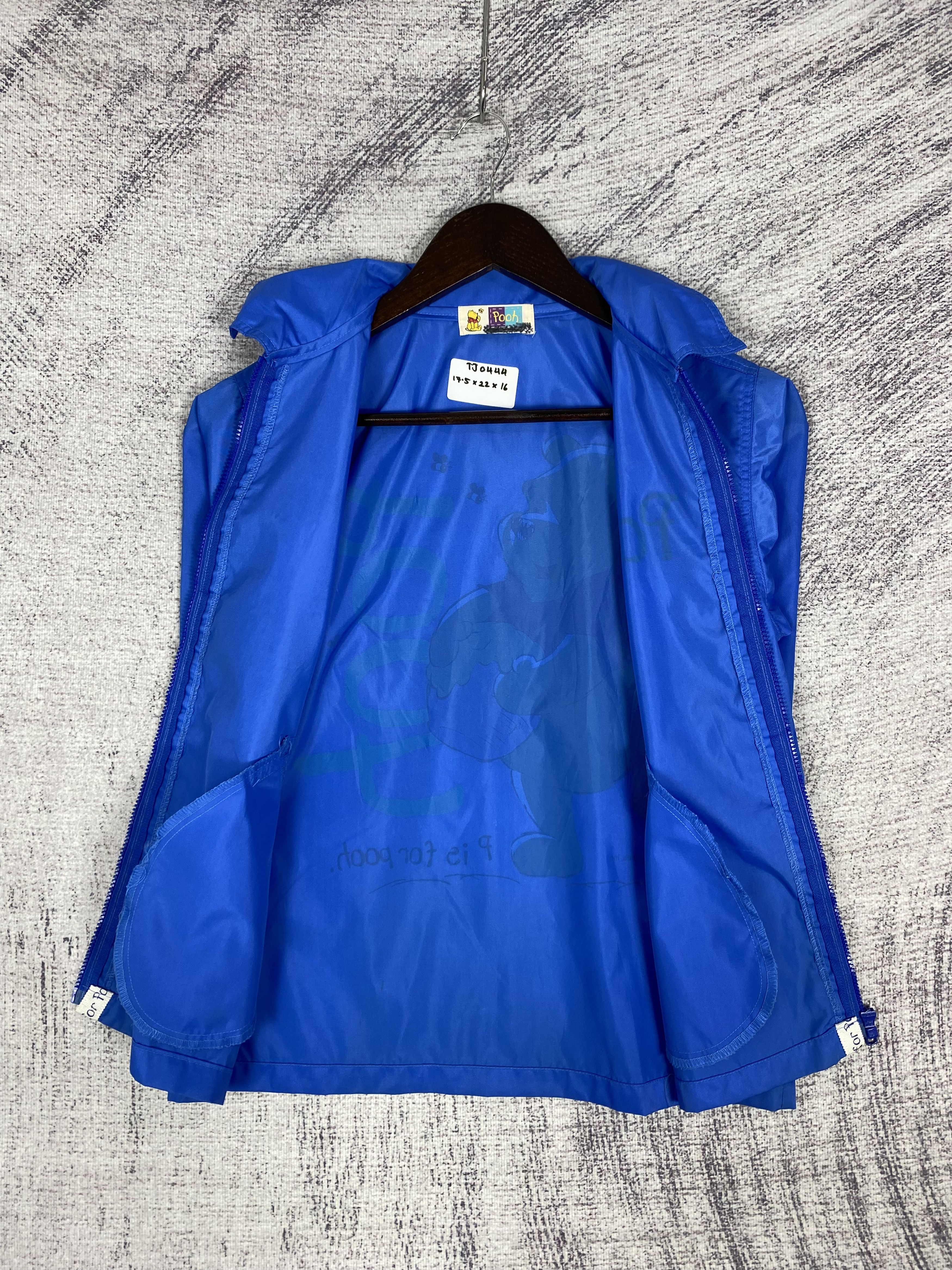 Anime 90s Vintage Winnie The Pooh Disney Embroidered Blue Stripe Size US XS / EU 42 / 0 - 7 Thumbnail